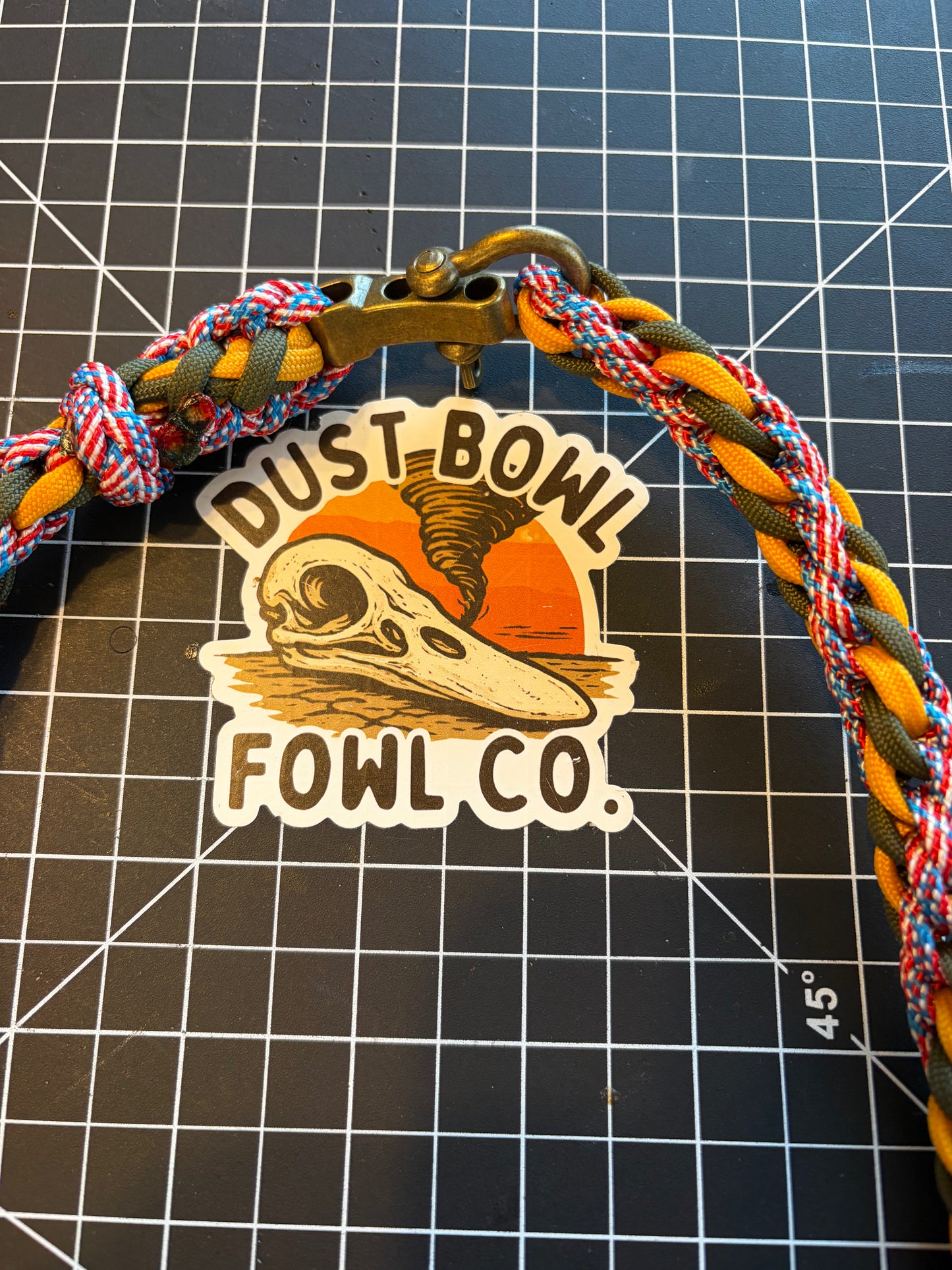 Shorty Round Braid - Yellow x Green Patriot
