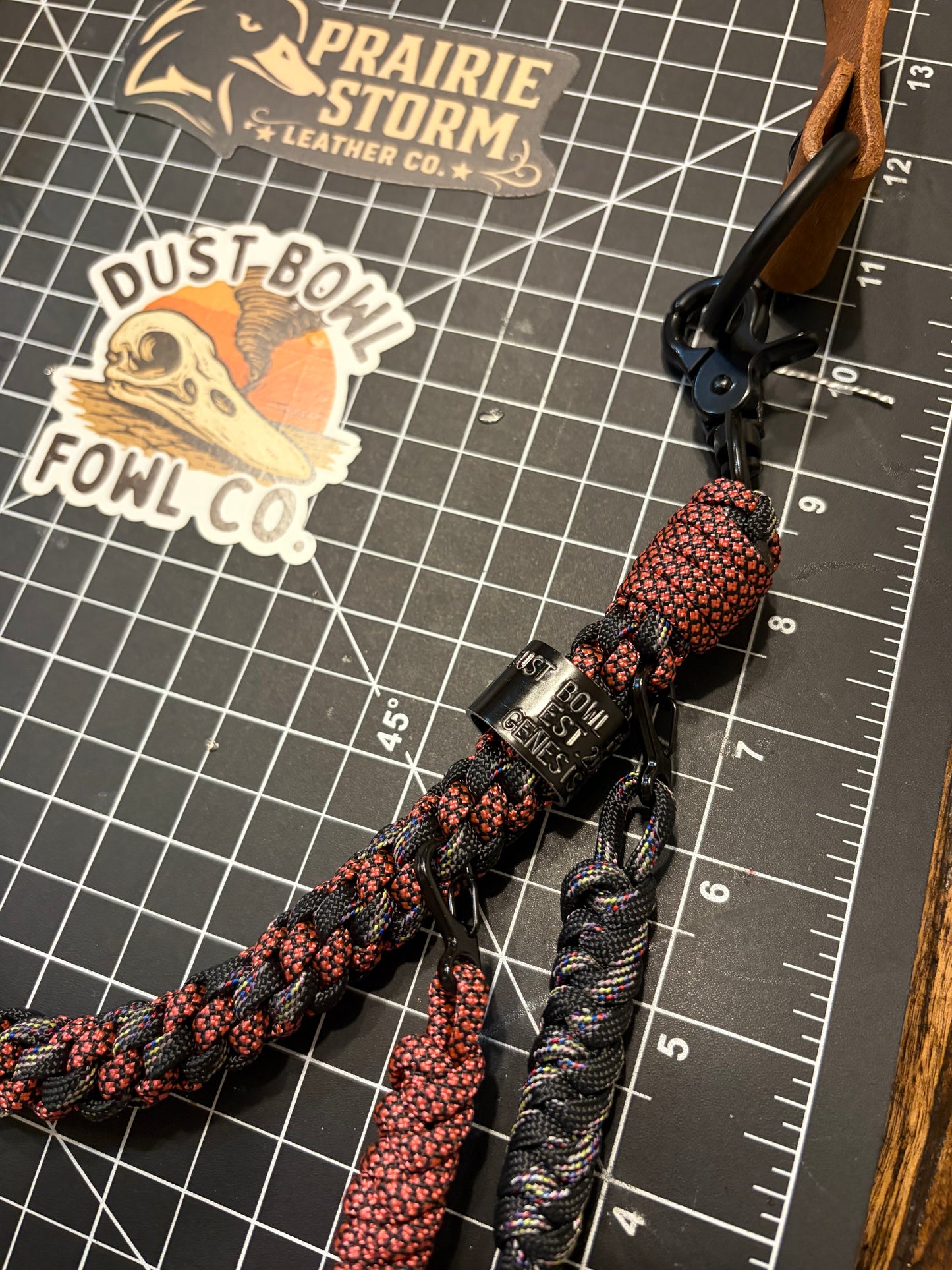 Hybrid Leather x Half Round Lanyard - Pink Diamonds