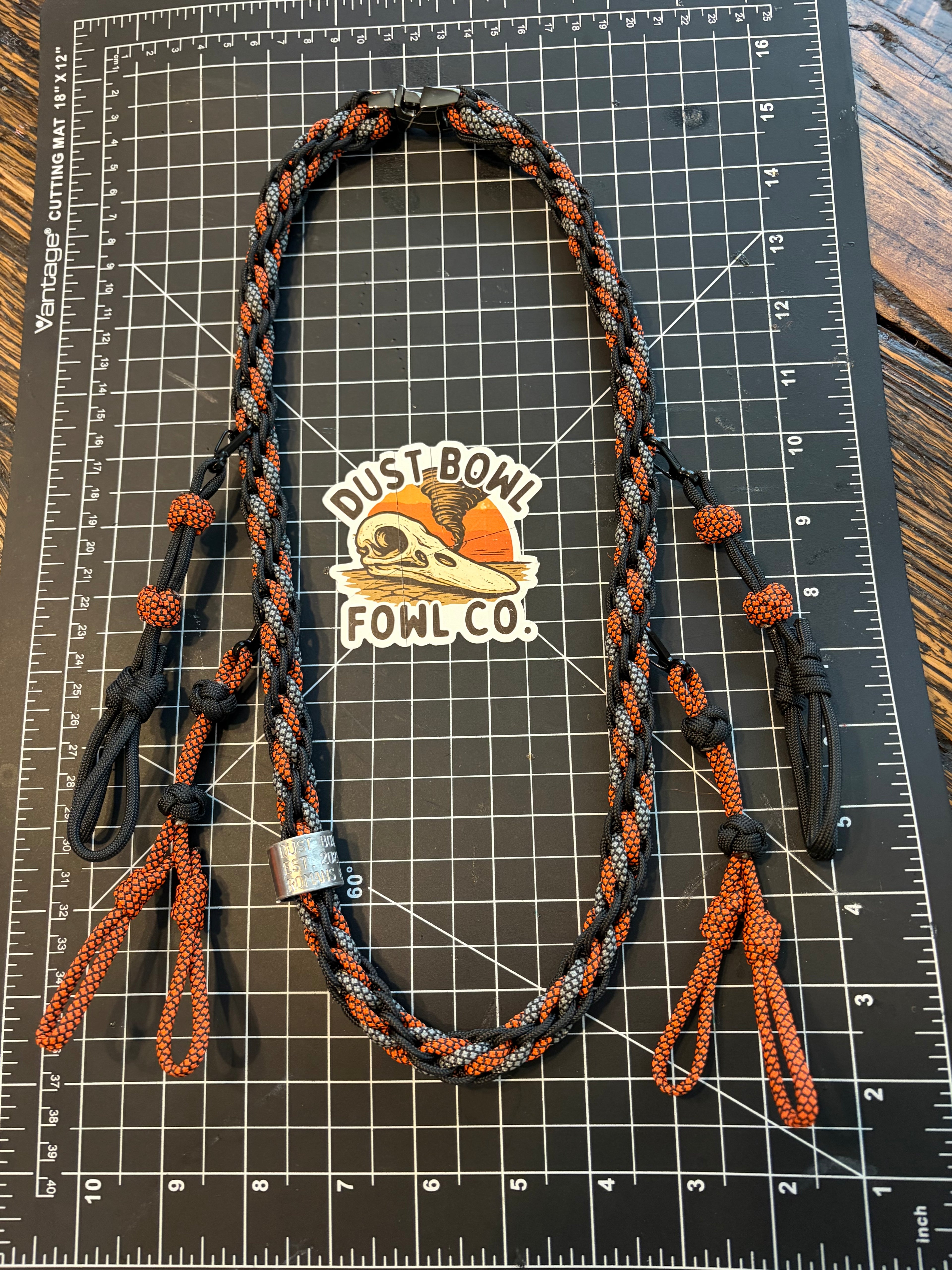 Shorty Round Braid Thin Line - Orange Diamond