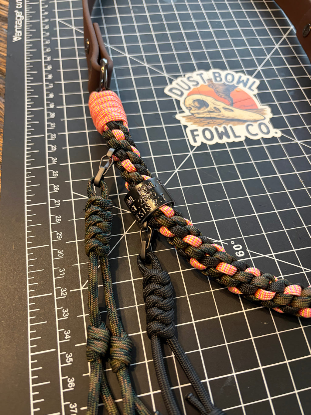 Hybrid Biothane x Half Round Lanyard -  Peach