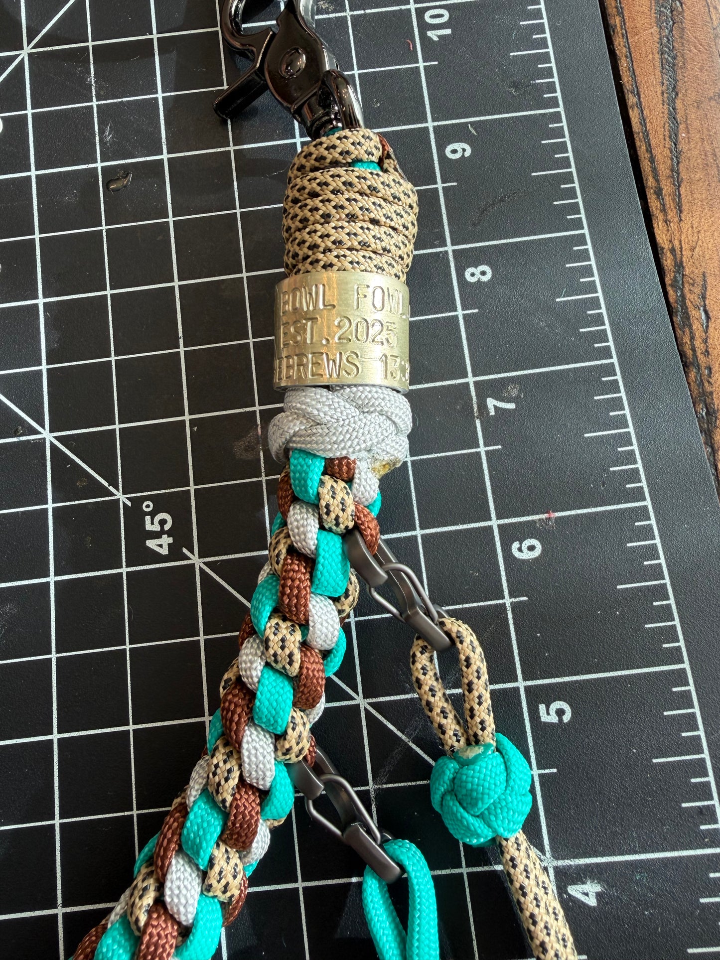 Hybrid Biothane x Half Round Lanyard - Pintail