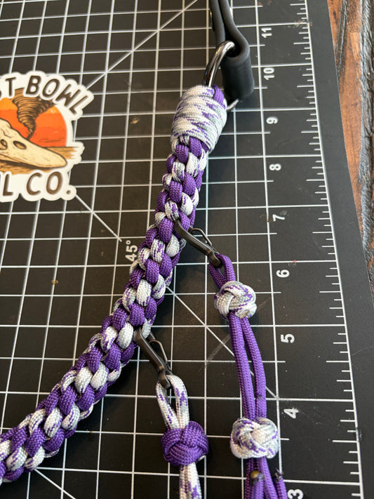 Hybrid Biothane x Half Round Lanyard - Purple Rain