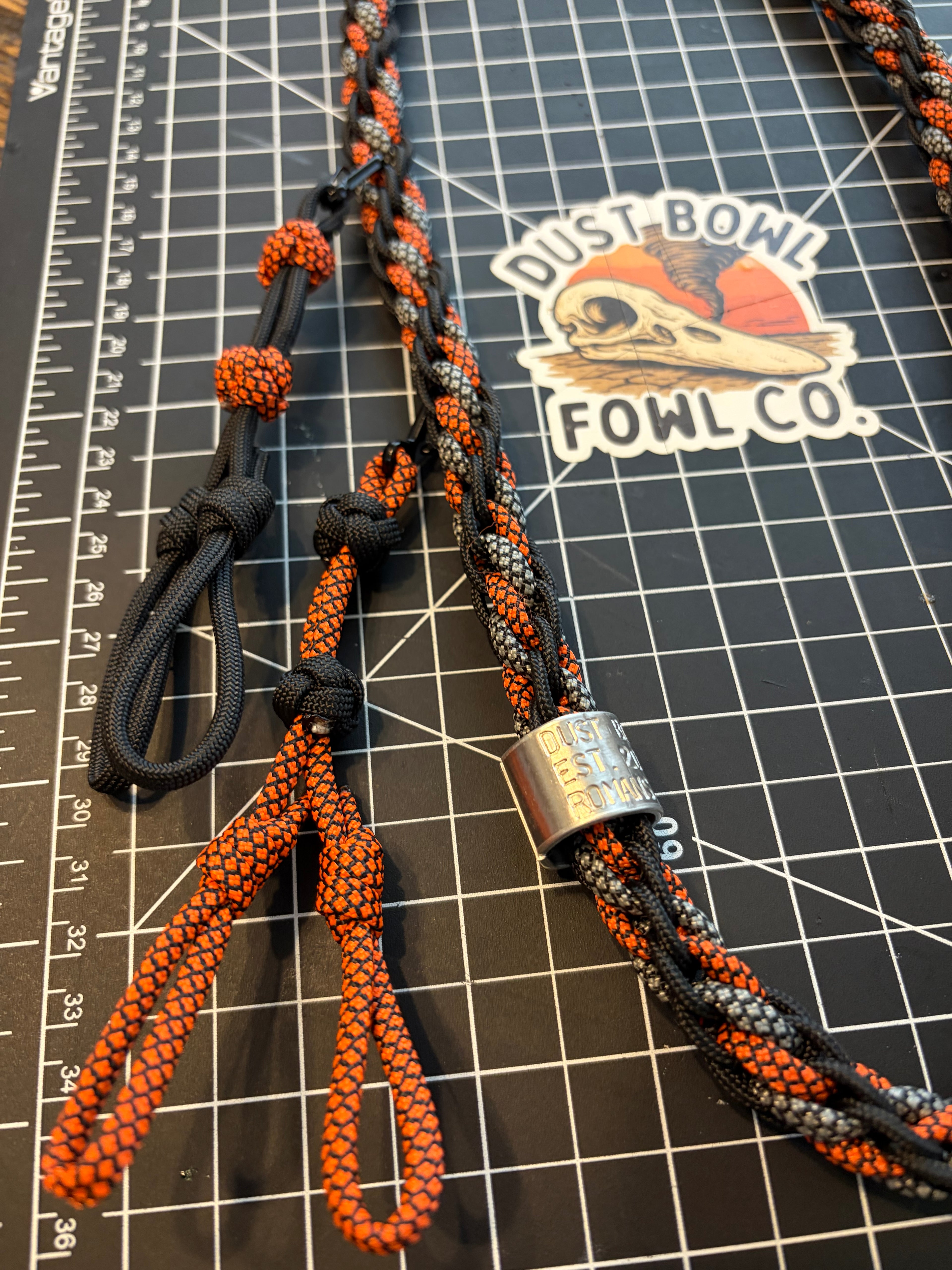 Shorty Round Braid Thin Line - Orange Diamond