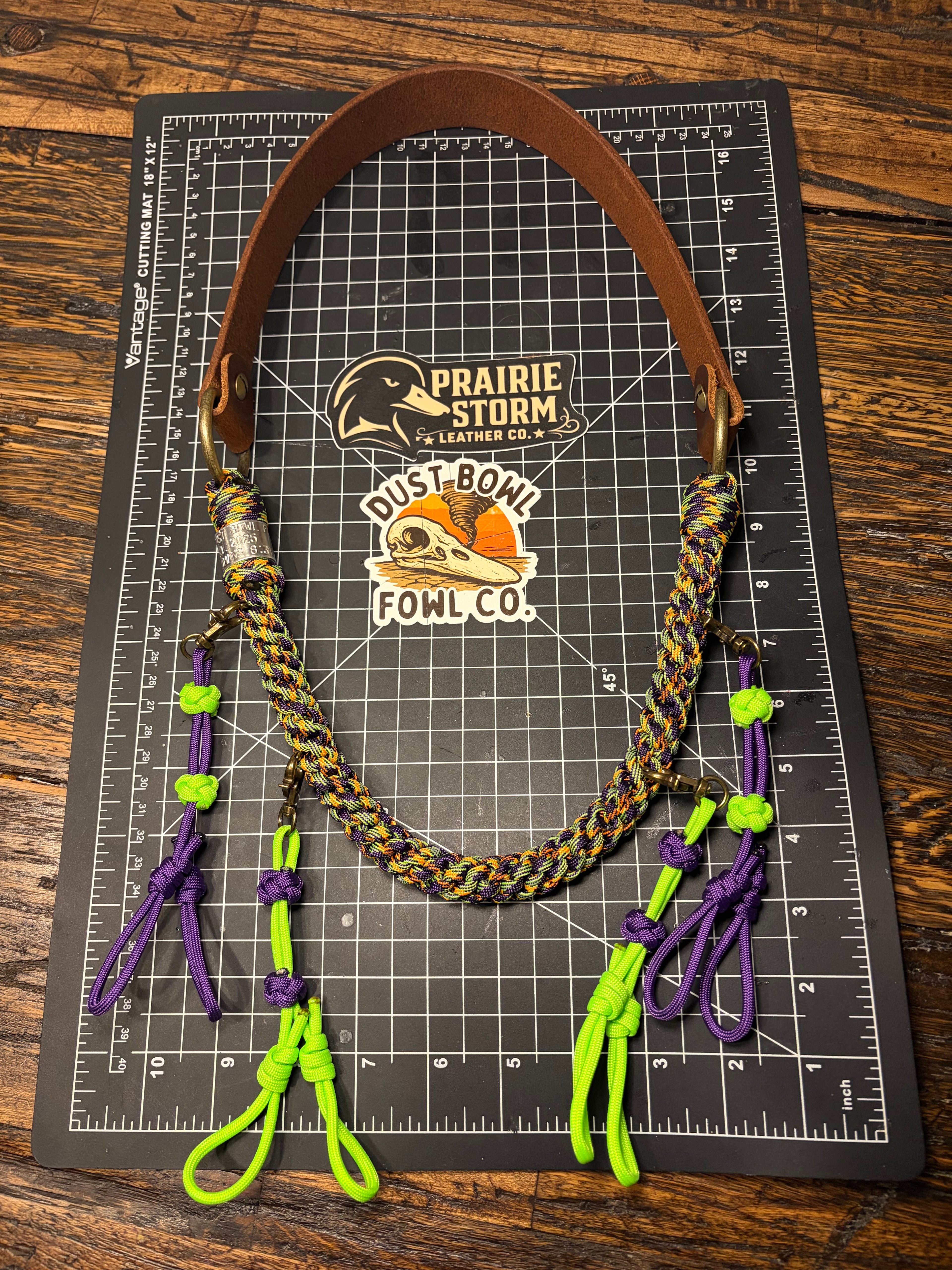 Leather x Half Round Lanyard - Joker