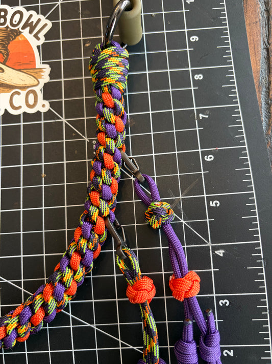 Hybrid Biothane x Half Round Lanyard - Mardi Gras