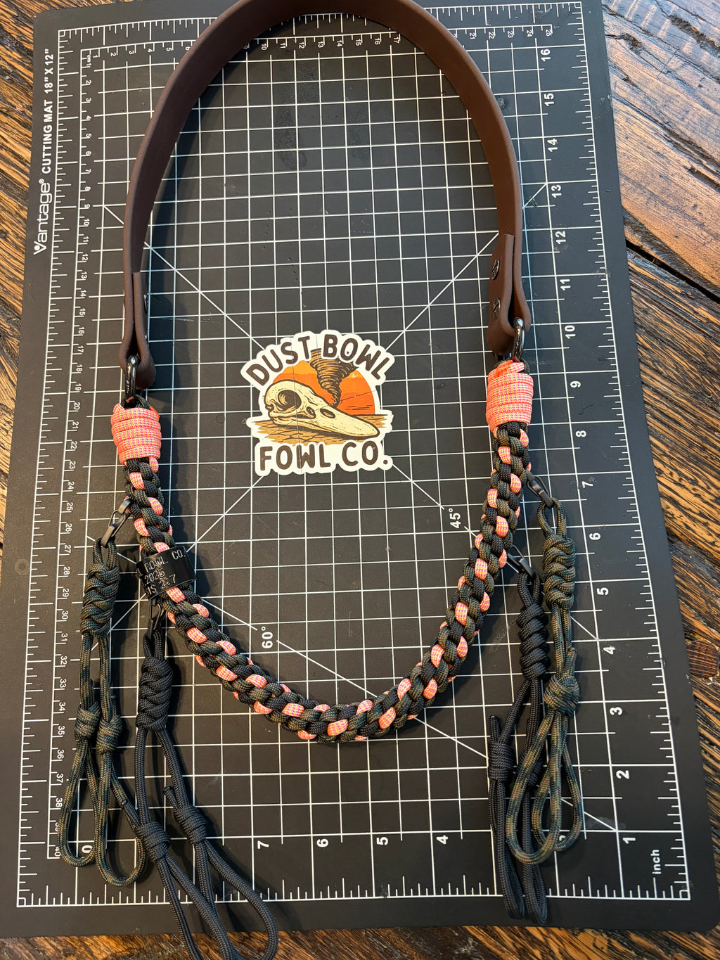 Hybrid Biothane x Half Round Lanyard -  Peach