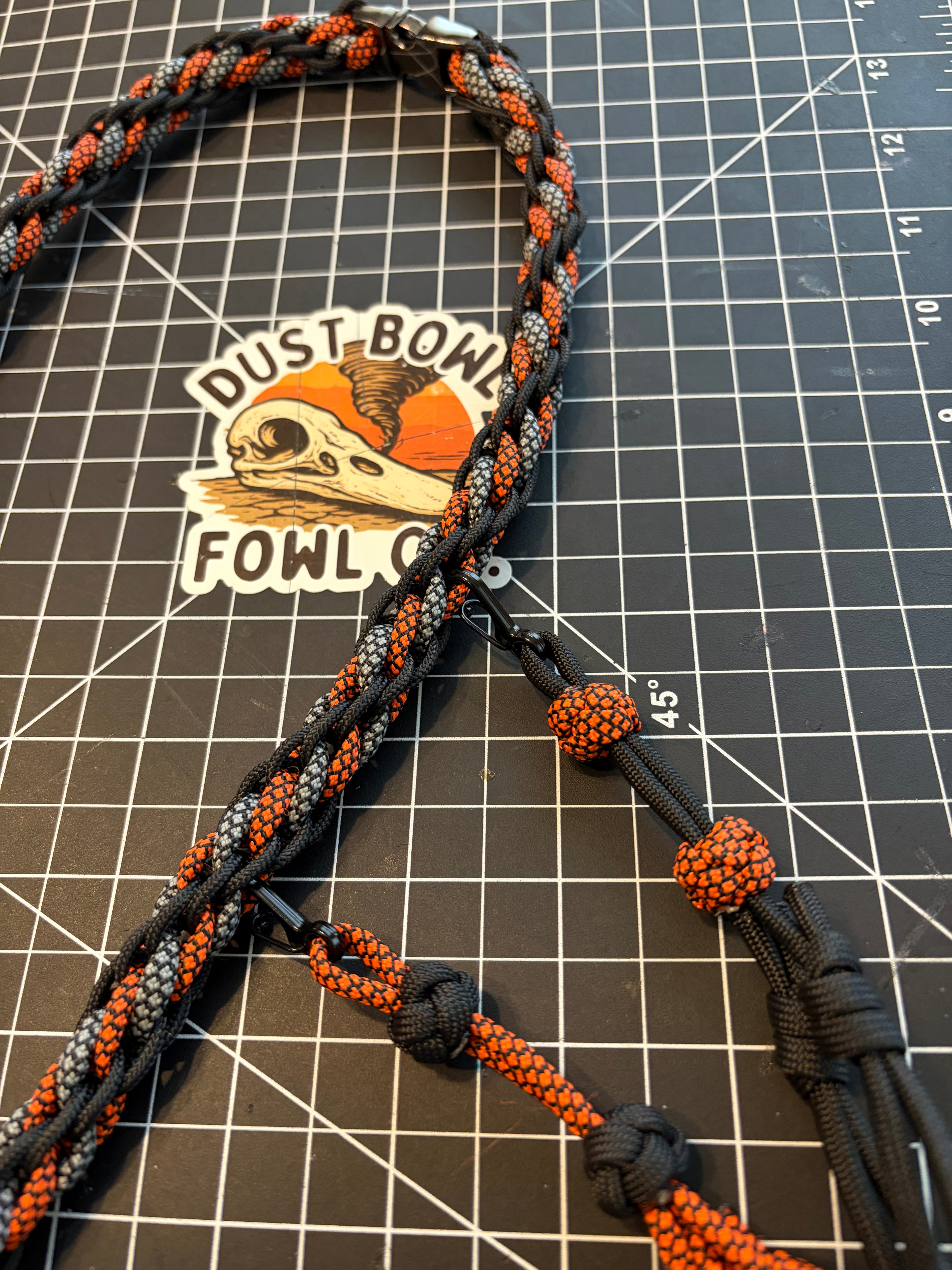 Shorty Round Braid Thin Line - Orange Diamond