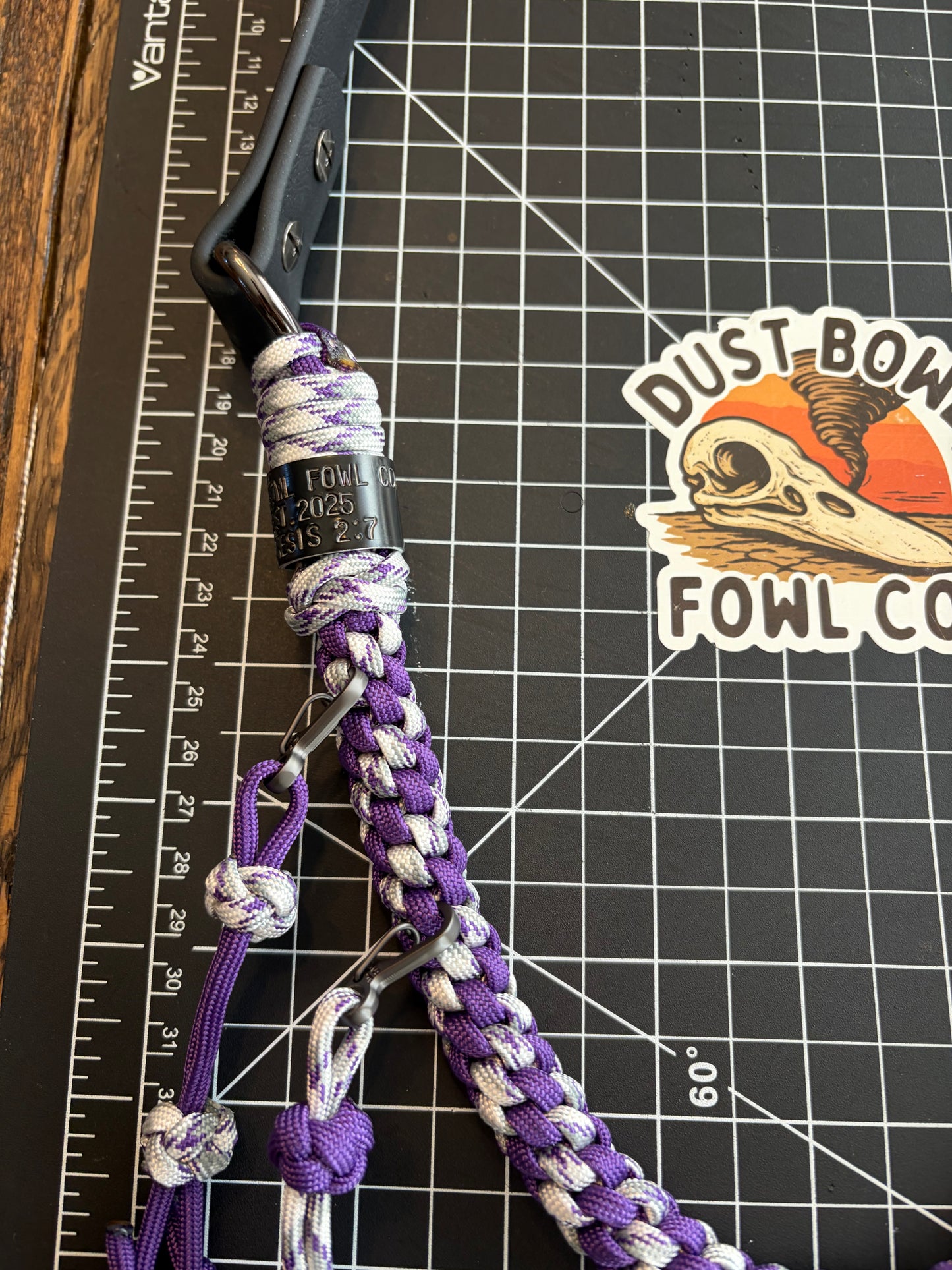 Hybrid Biothane x Half Round Lanyard - Purple Rain