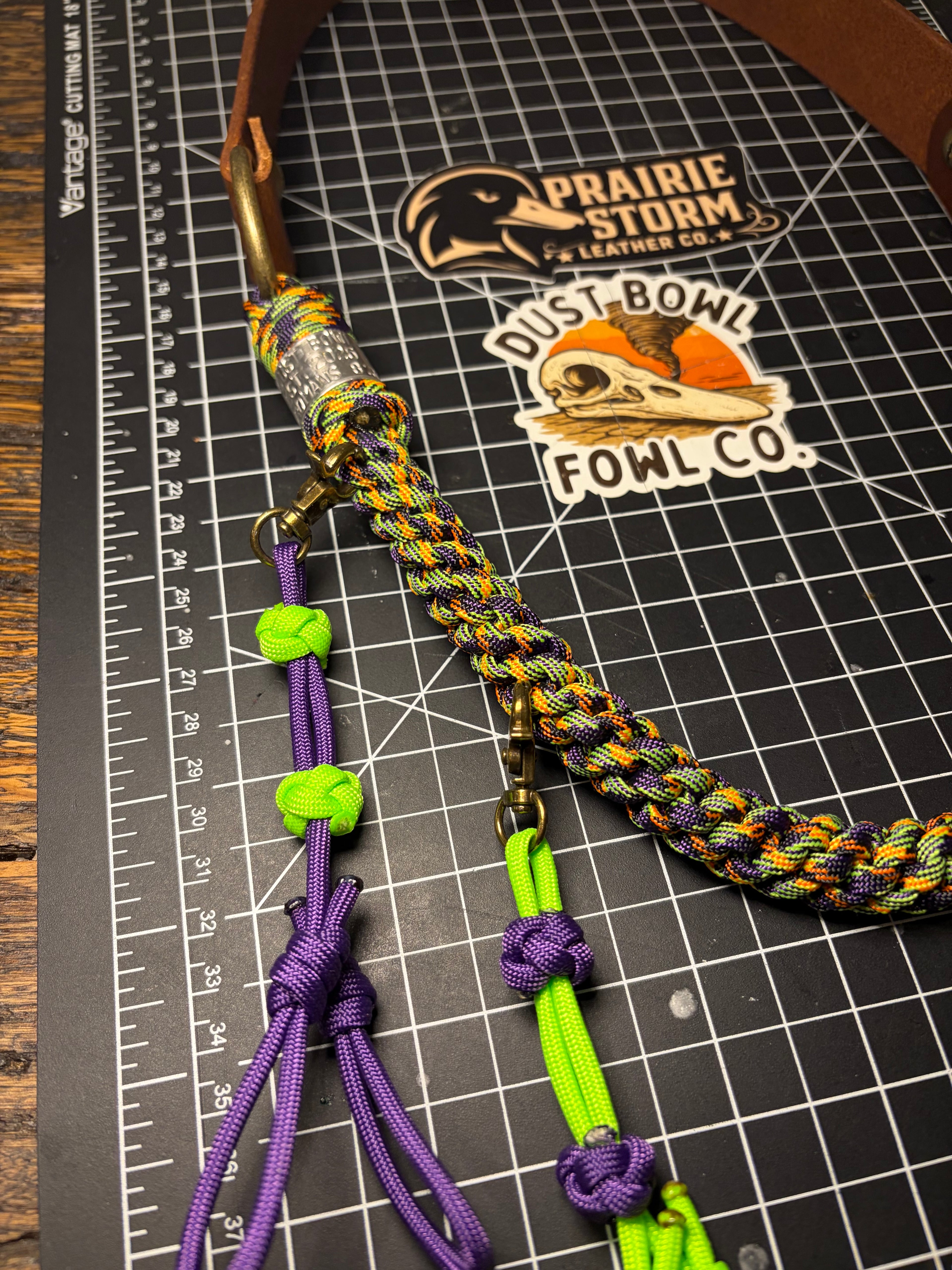 Leather x Half Round Lanyard - Joker