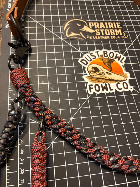 Hybrid Leather x Half Round Lanyard - Pink Diamonds