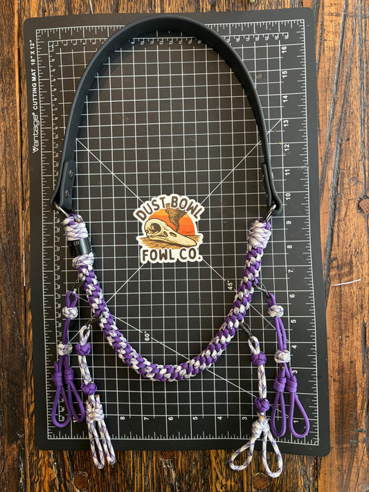 Hybrid Biothane x Half Round Lanyard - Purple Rain