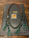 Leather x Half Round Lanyard - Forrest Green