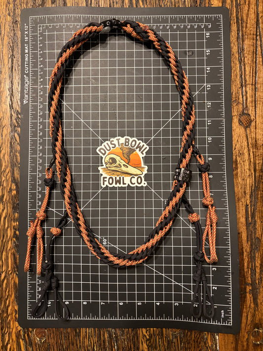 Shorty Round Braid - Black x Neon Diamonds