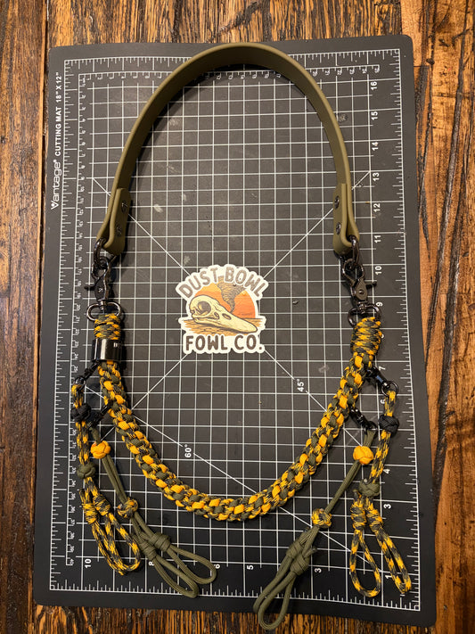 Hybrid Biothane x Half Round Lanyard - OD Green camo