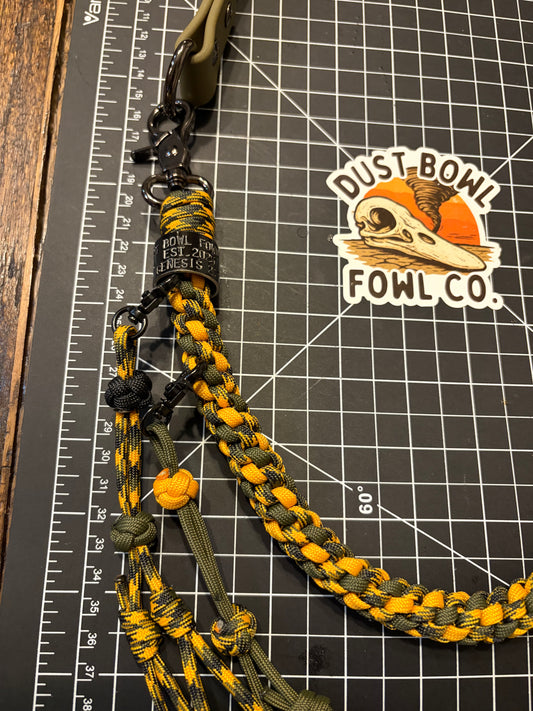 Hybrid Biothane x Half Round Lanyard - OD Green camo