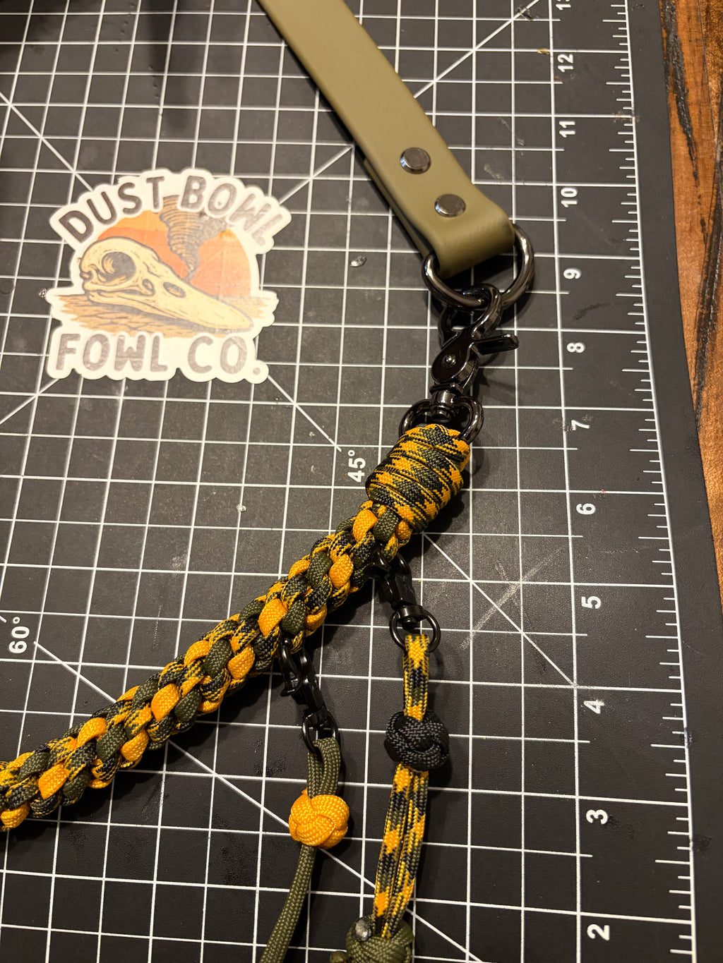 Hybrid Biothane x Half Round Lanyard - OD Green camo