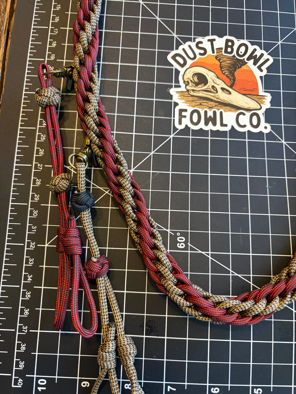 Shorty Round Braid 5 drop - Burgundy & Gold