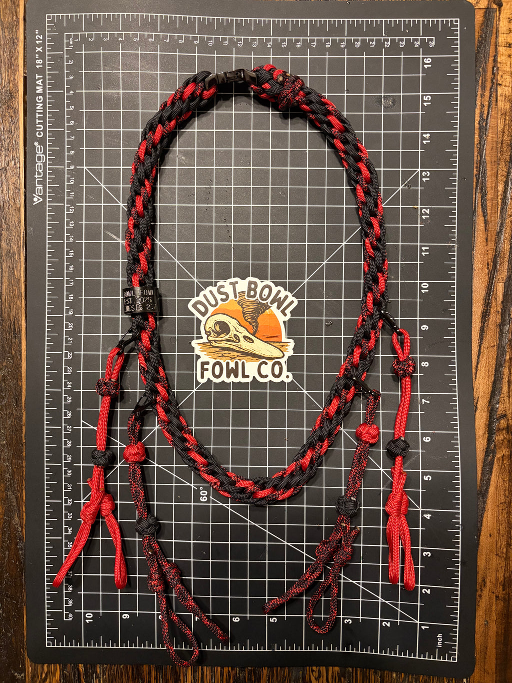Shorty Round Braid - Red x Black
