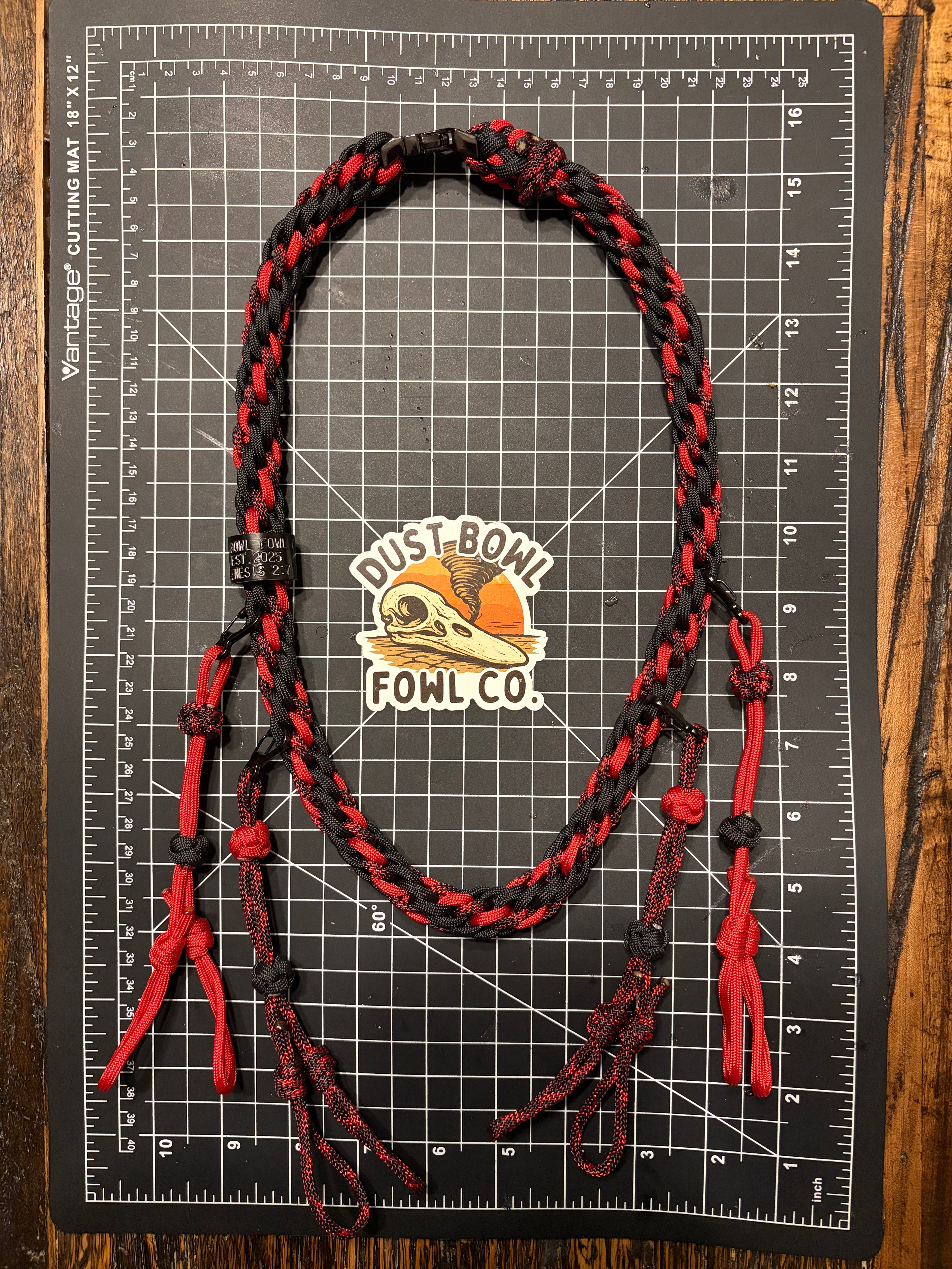 Shorty Round Braid - Red x Black