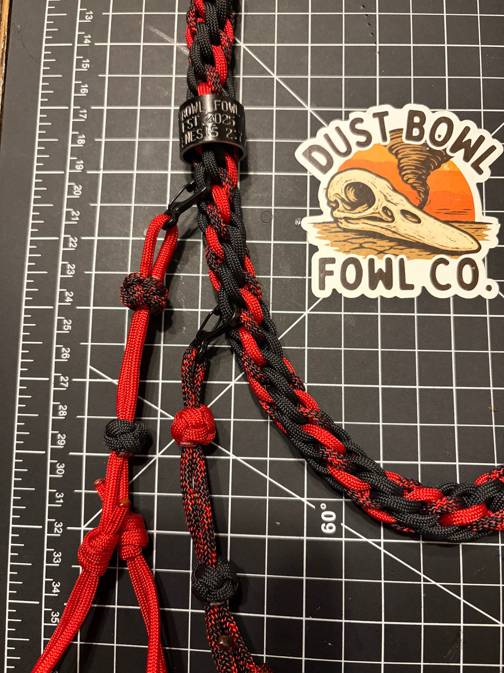 Shorty Round Braid - Red x Black
