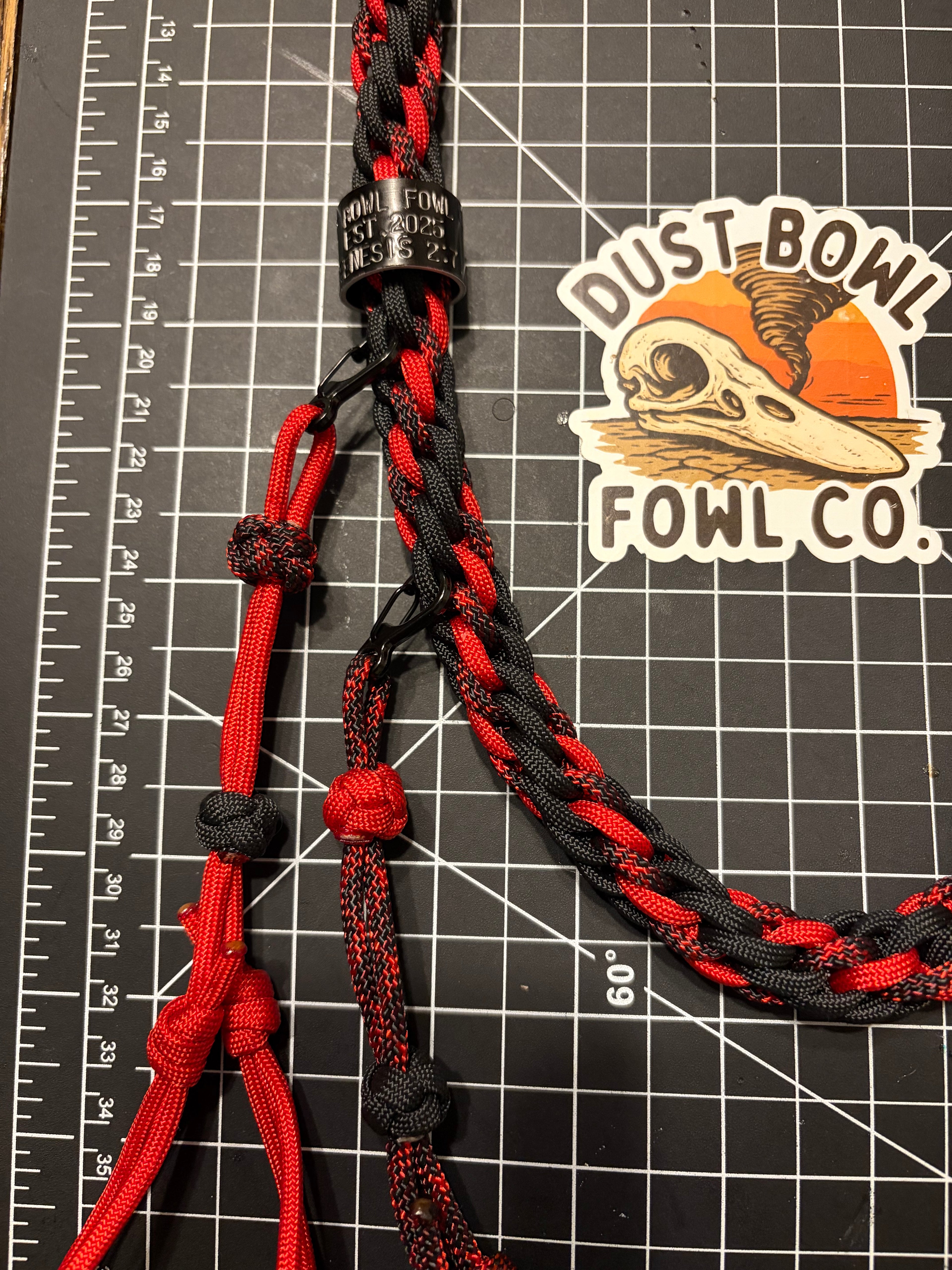 Shorty Round Braid - Red x Black