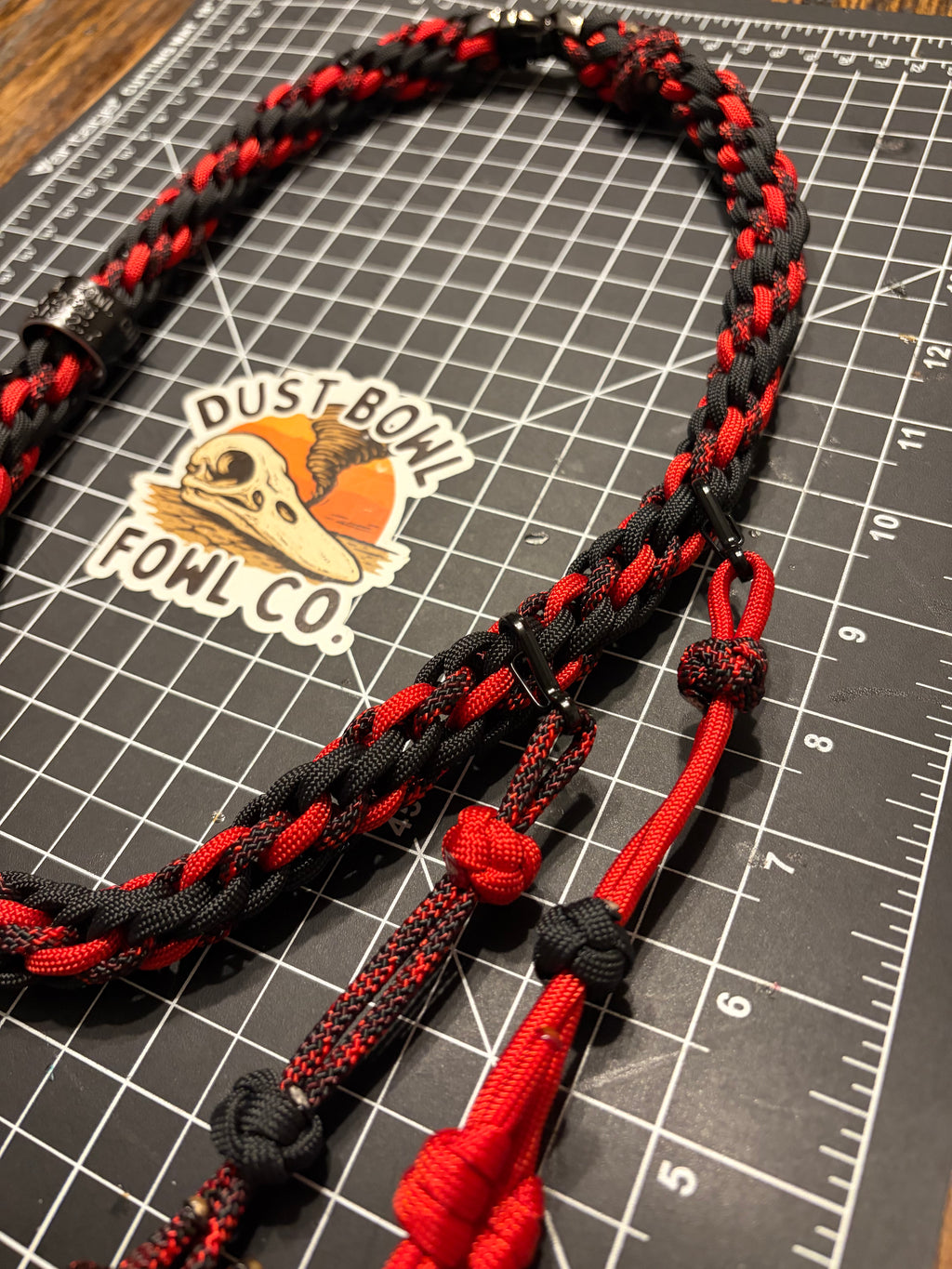 Shorty Round Braid - Red x Black