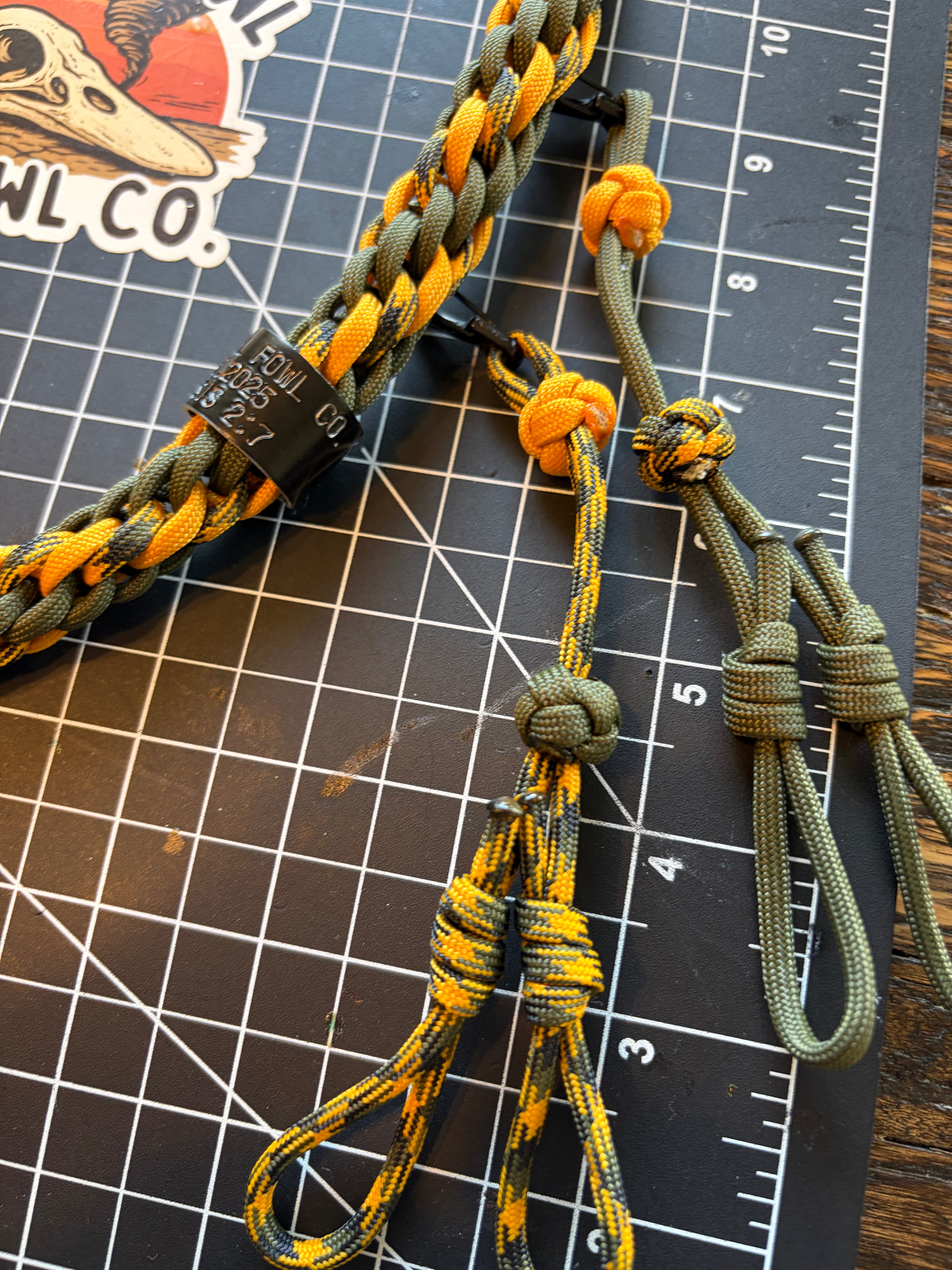 Shorty Round Braid - OD Green x Yellow