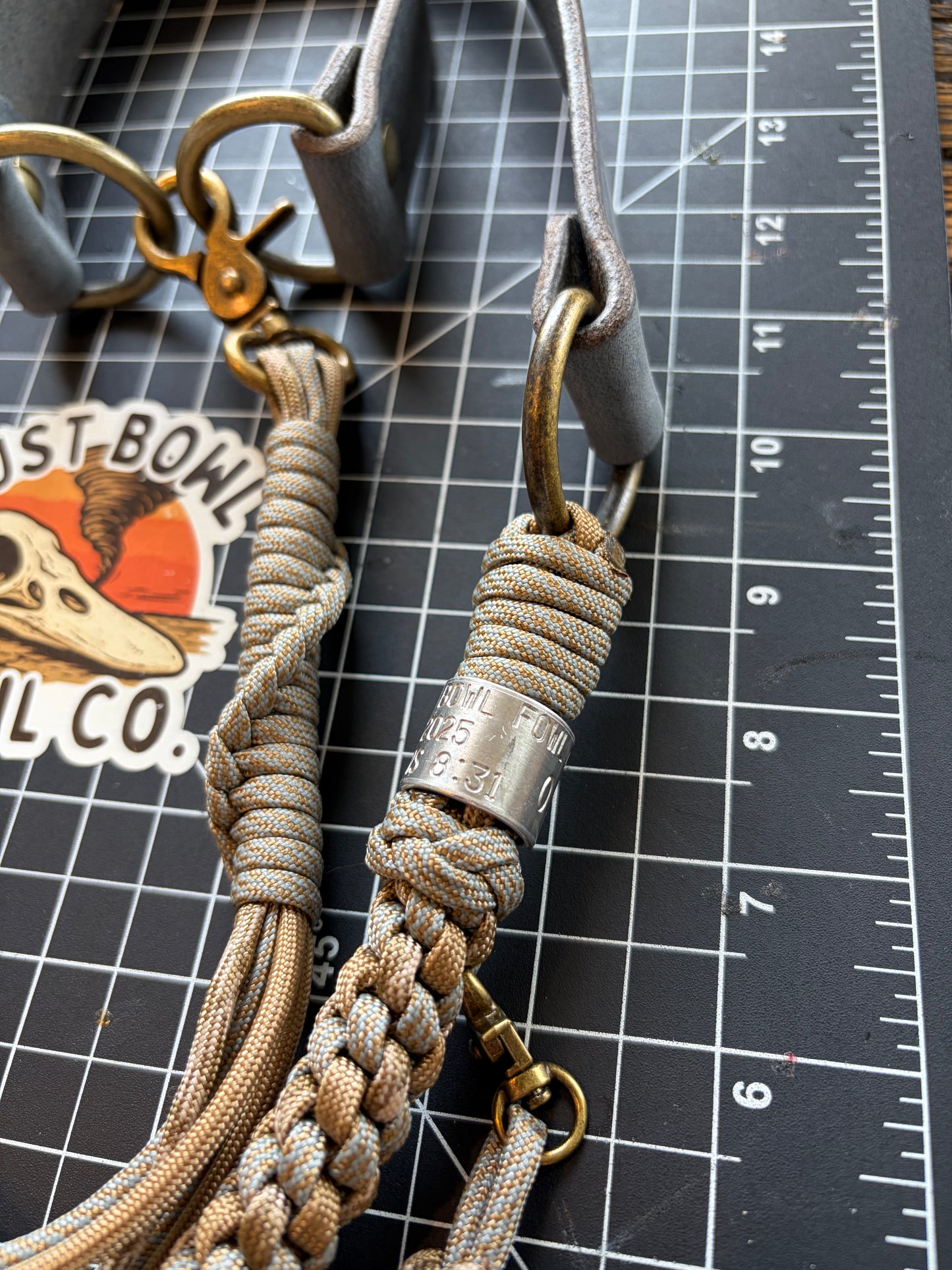 Leather x paracord hybrid lanyard & tote combo