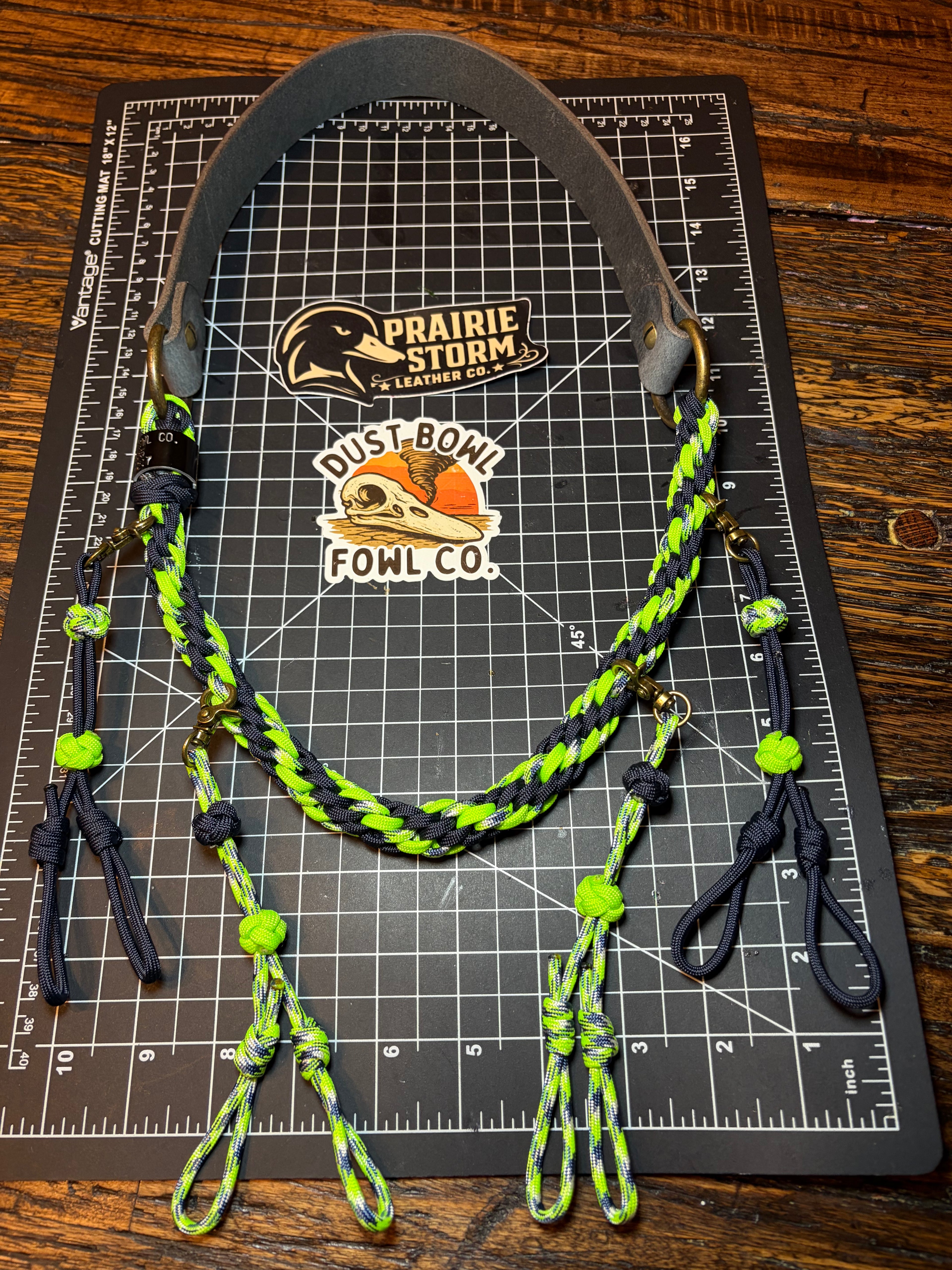 Leather x Half Round Lanyard - Seahawks