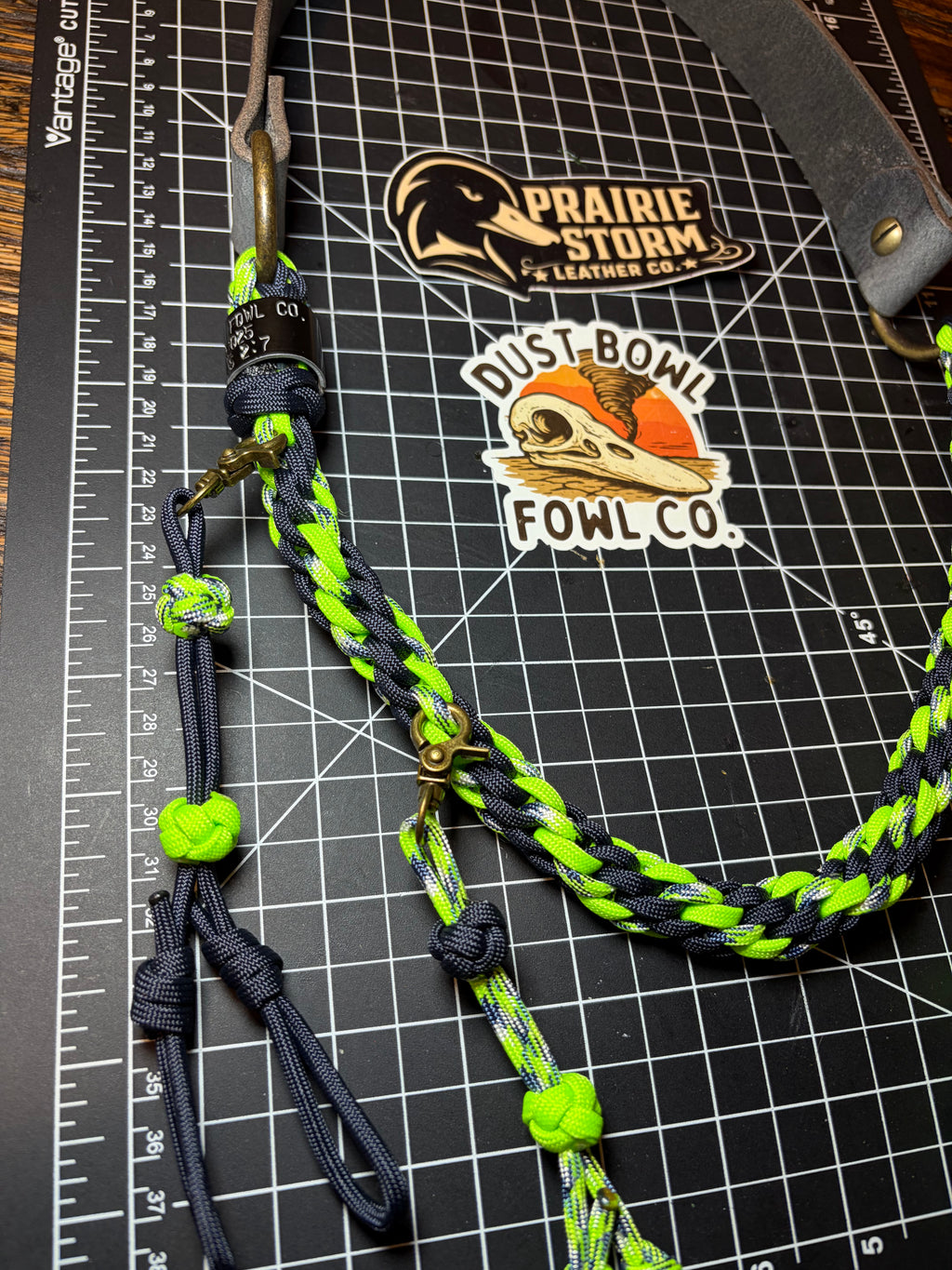 Leather x Half Round Lanyard - Seahawks