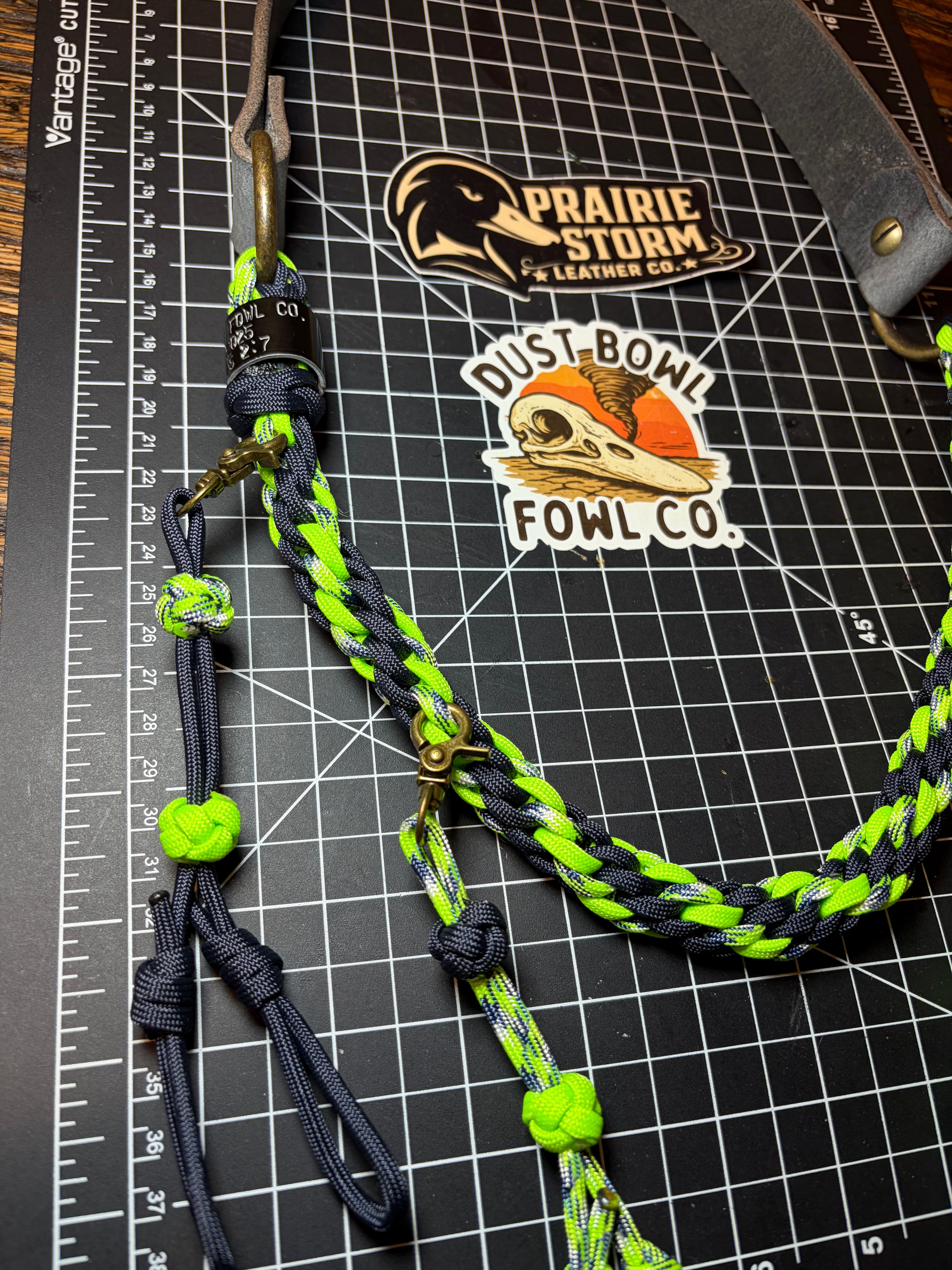 Leather x Half Round Lanyard - Seahawks