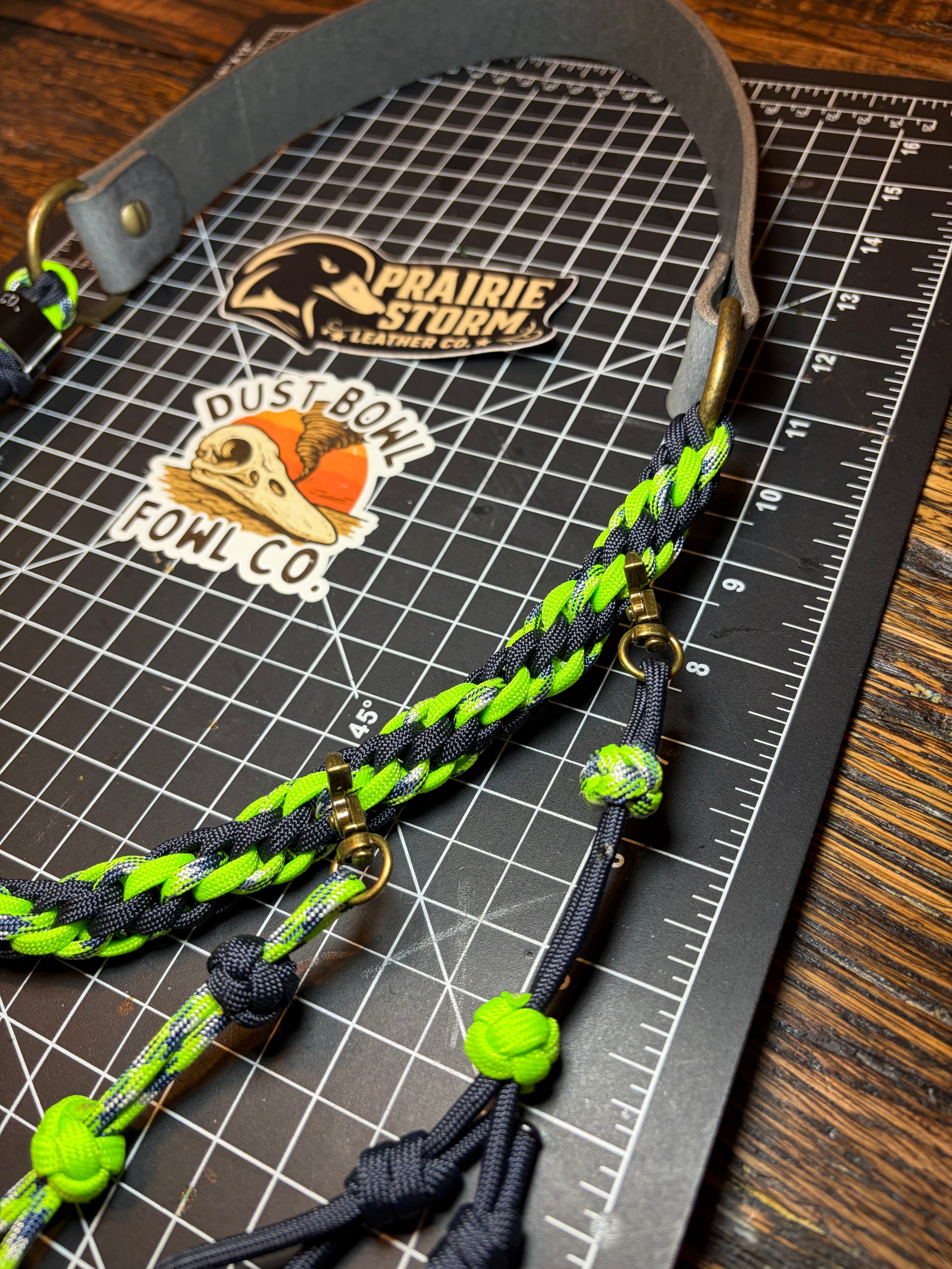Leather x Half Round Lanyard - Seahawks