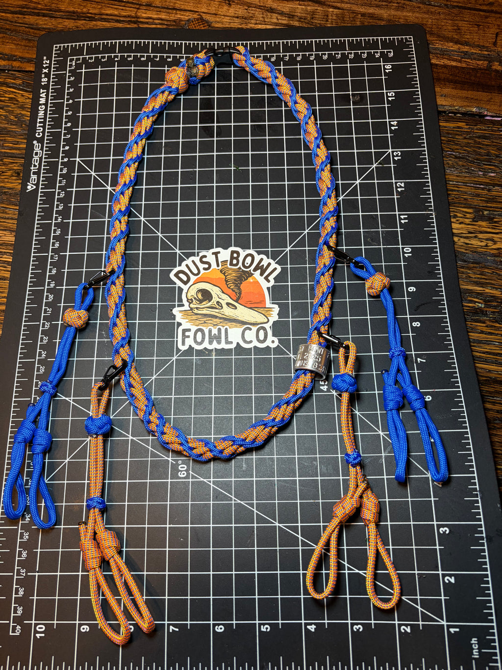 Shorty Round Braid Thin Line - Blue & Gold