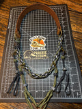 Leather x Half Round Lanyard - OD green x Black