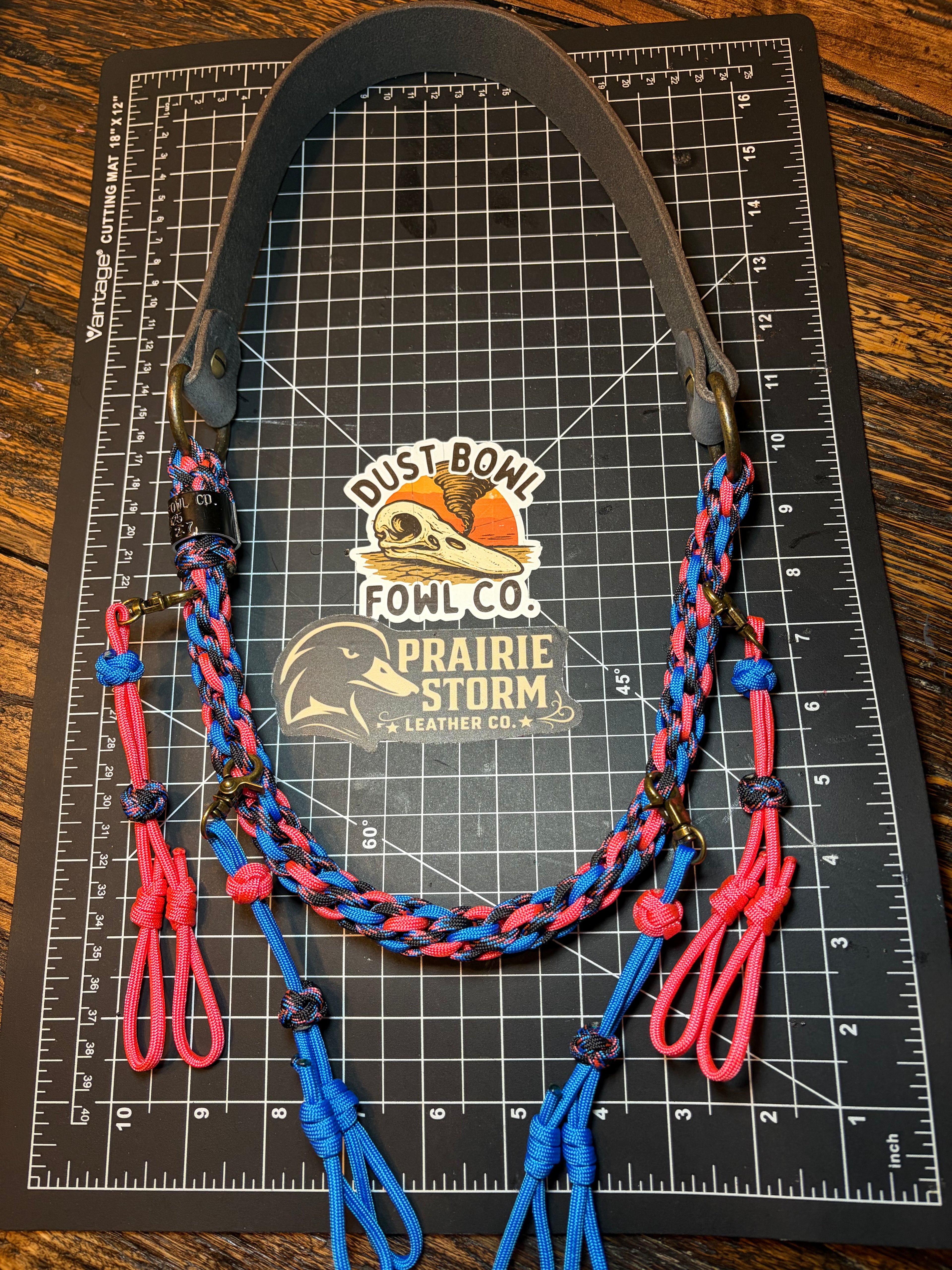 Leather x Half Round Lanyard - Punk Rock