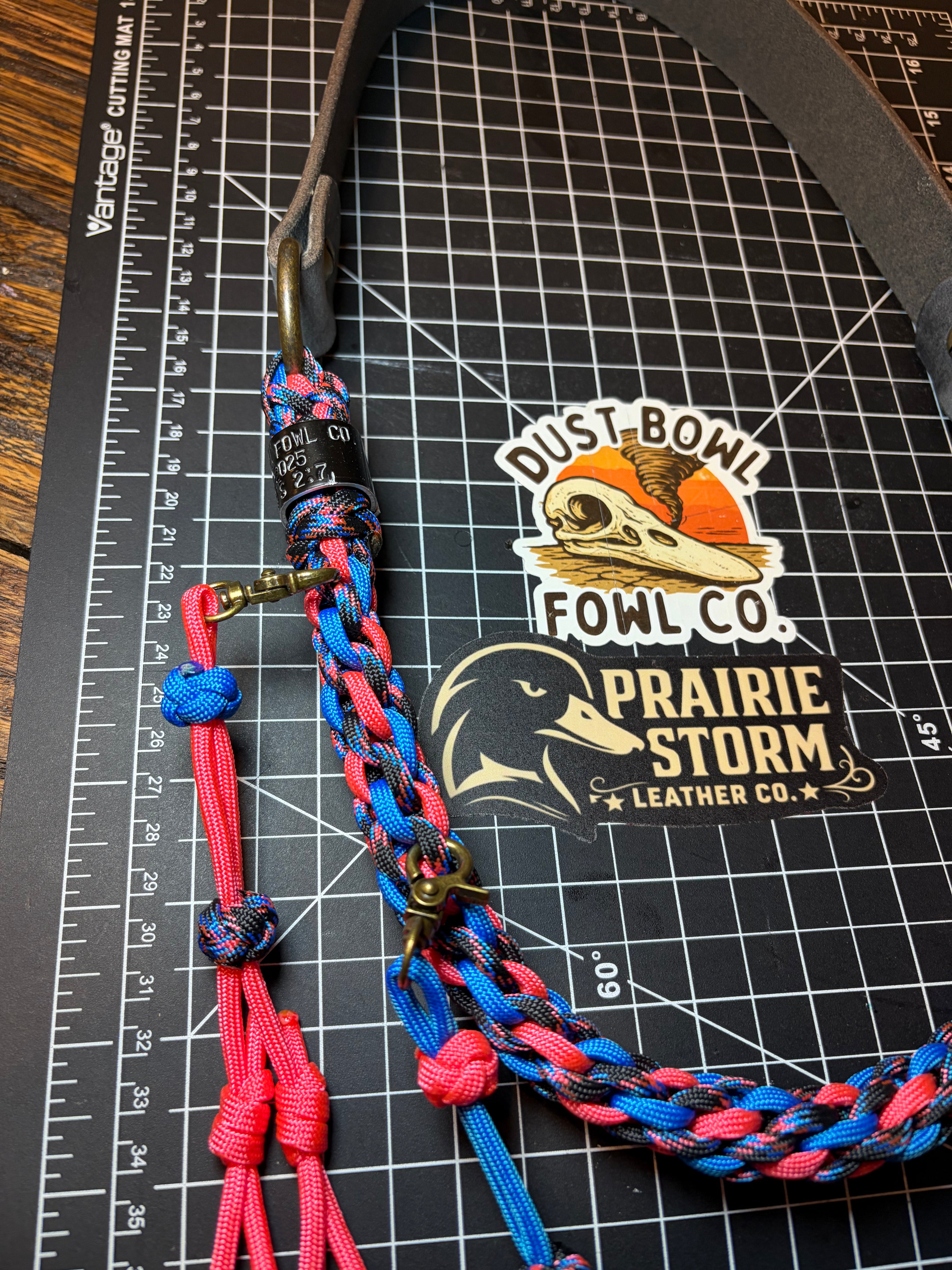 Leather x Half Round Lanyard - Punk Rock