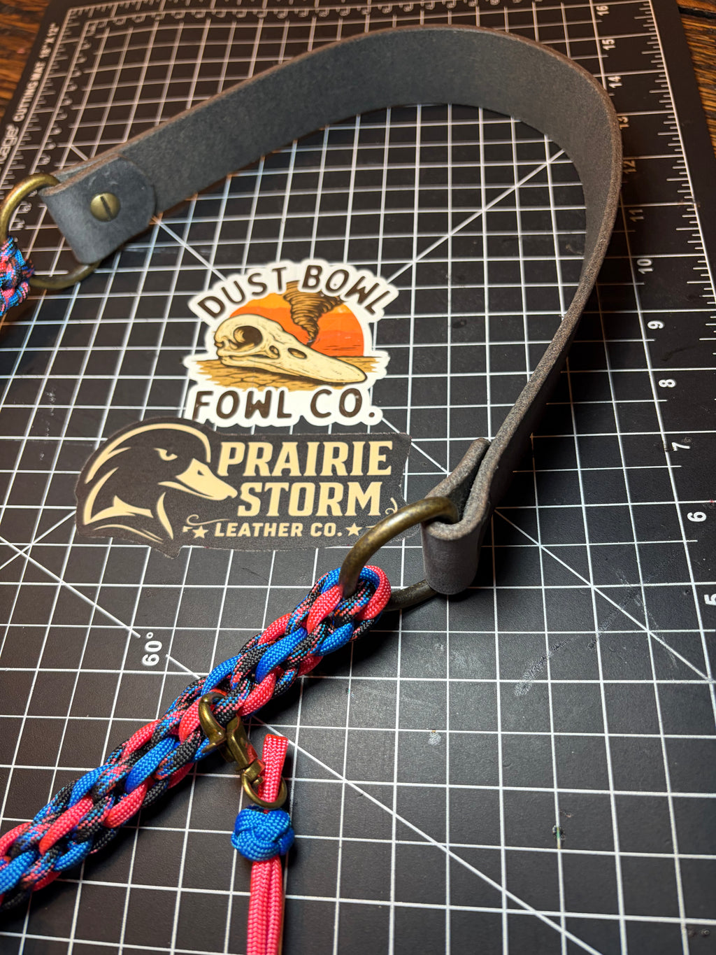 Leather x Half Round Lanyard - Punk Rock