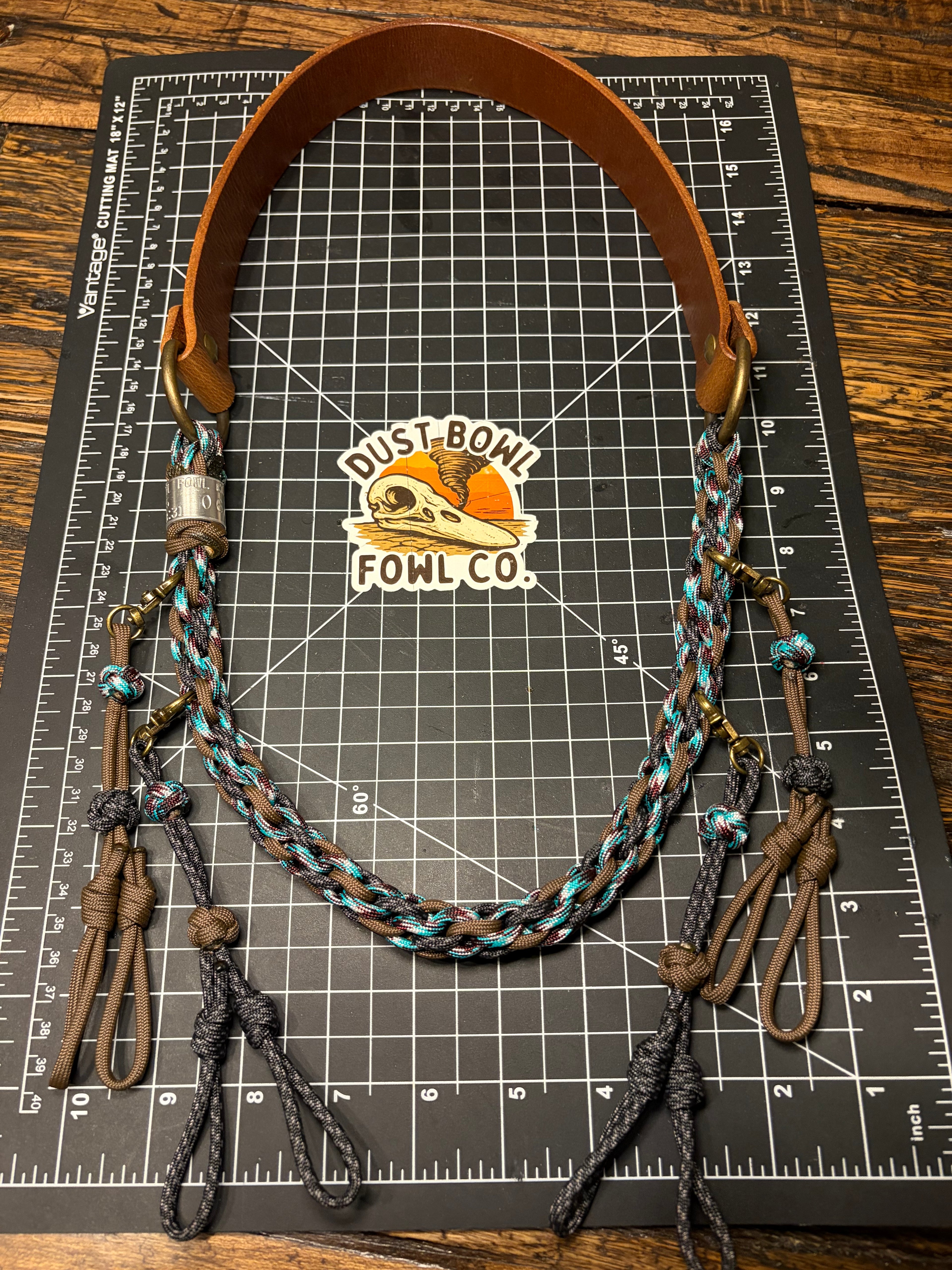 Leather x Half Round Lanyard - Western