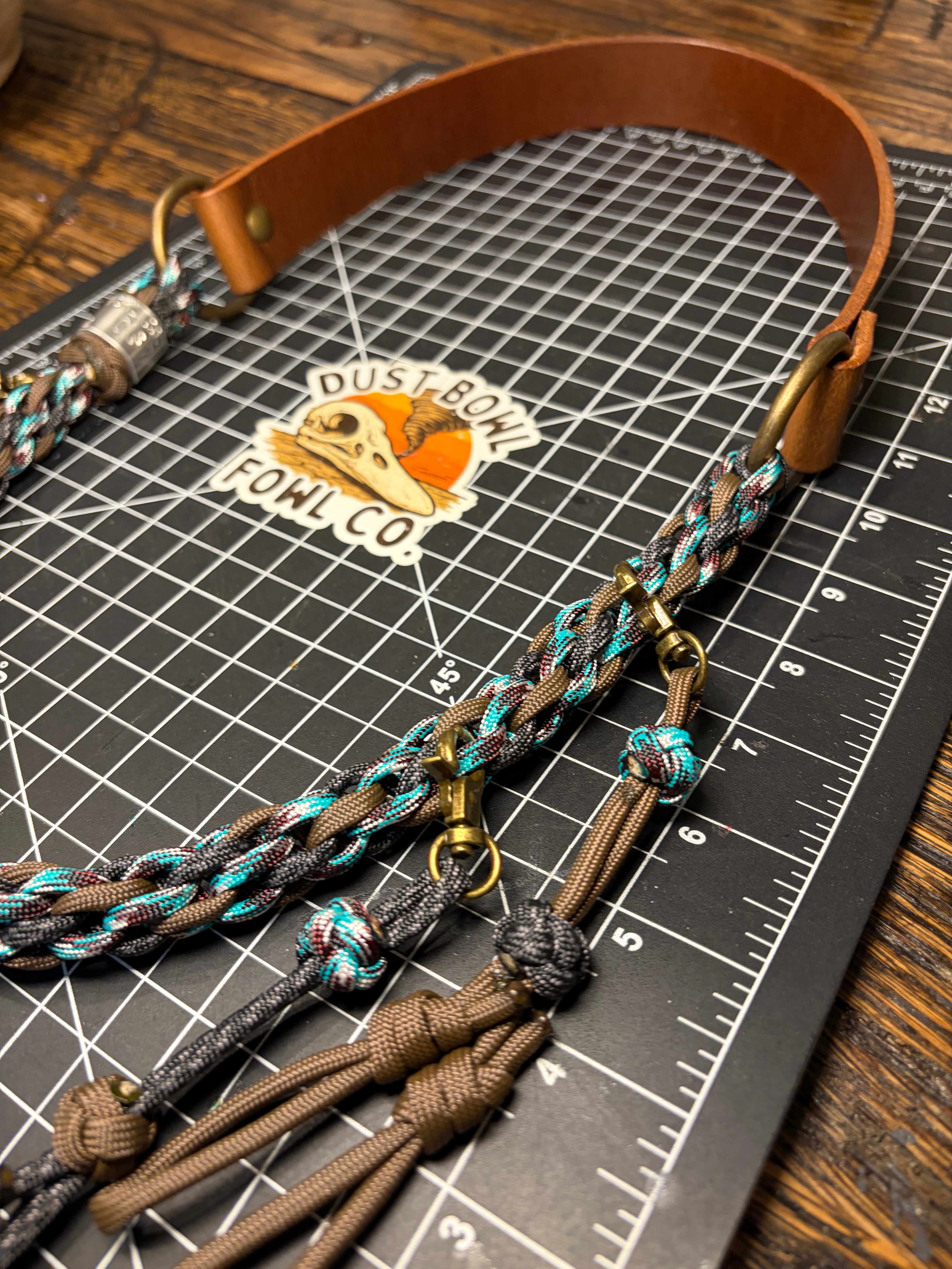 Leather x Half Round Lanyard - Western