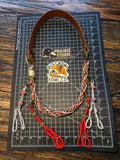 Leather x Half Round Lanyard - Red x Camo