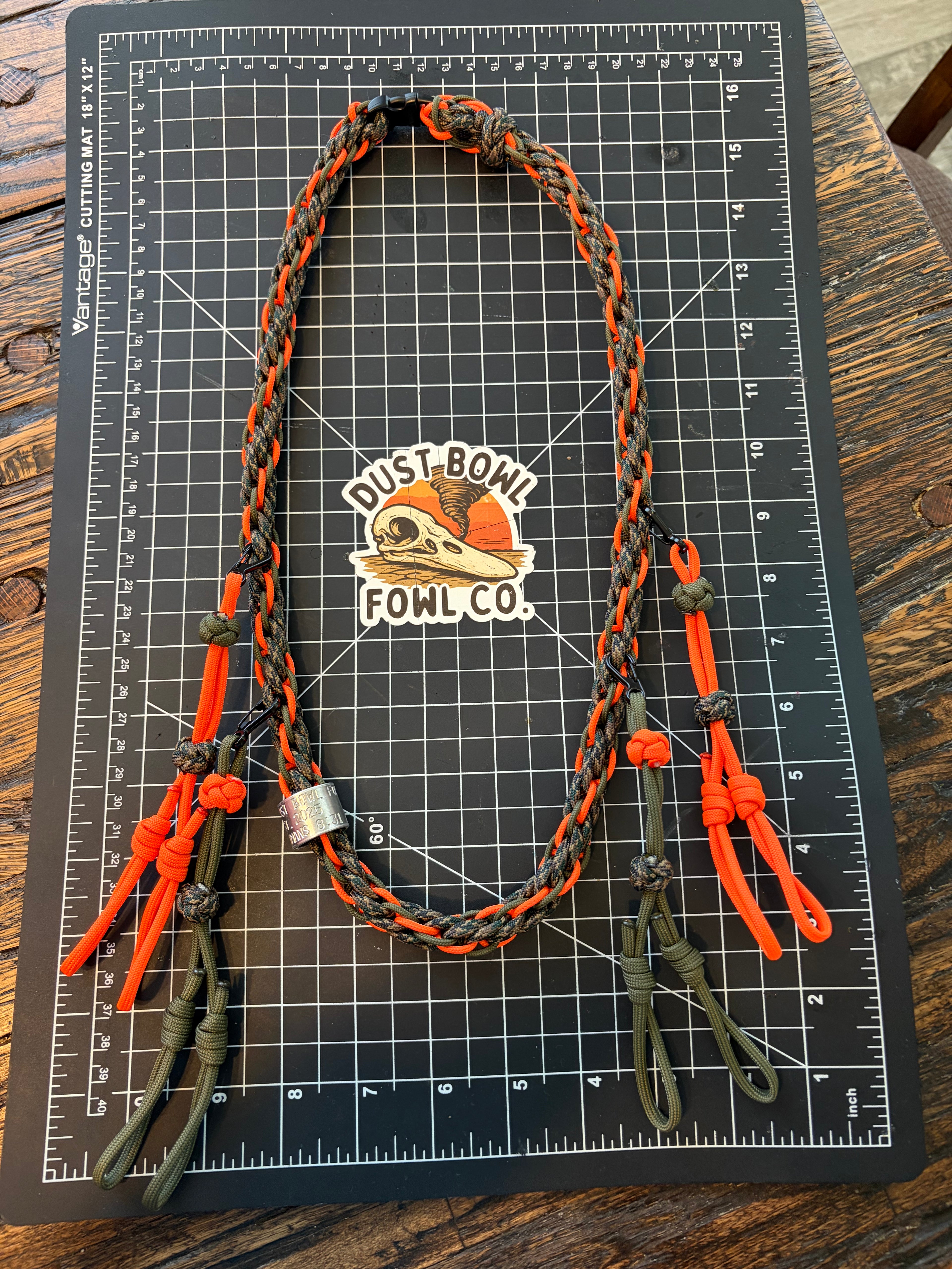 Shorty Round Braid Thin Line -  Blaze Orange