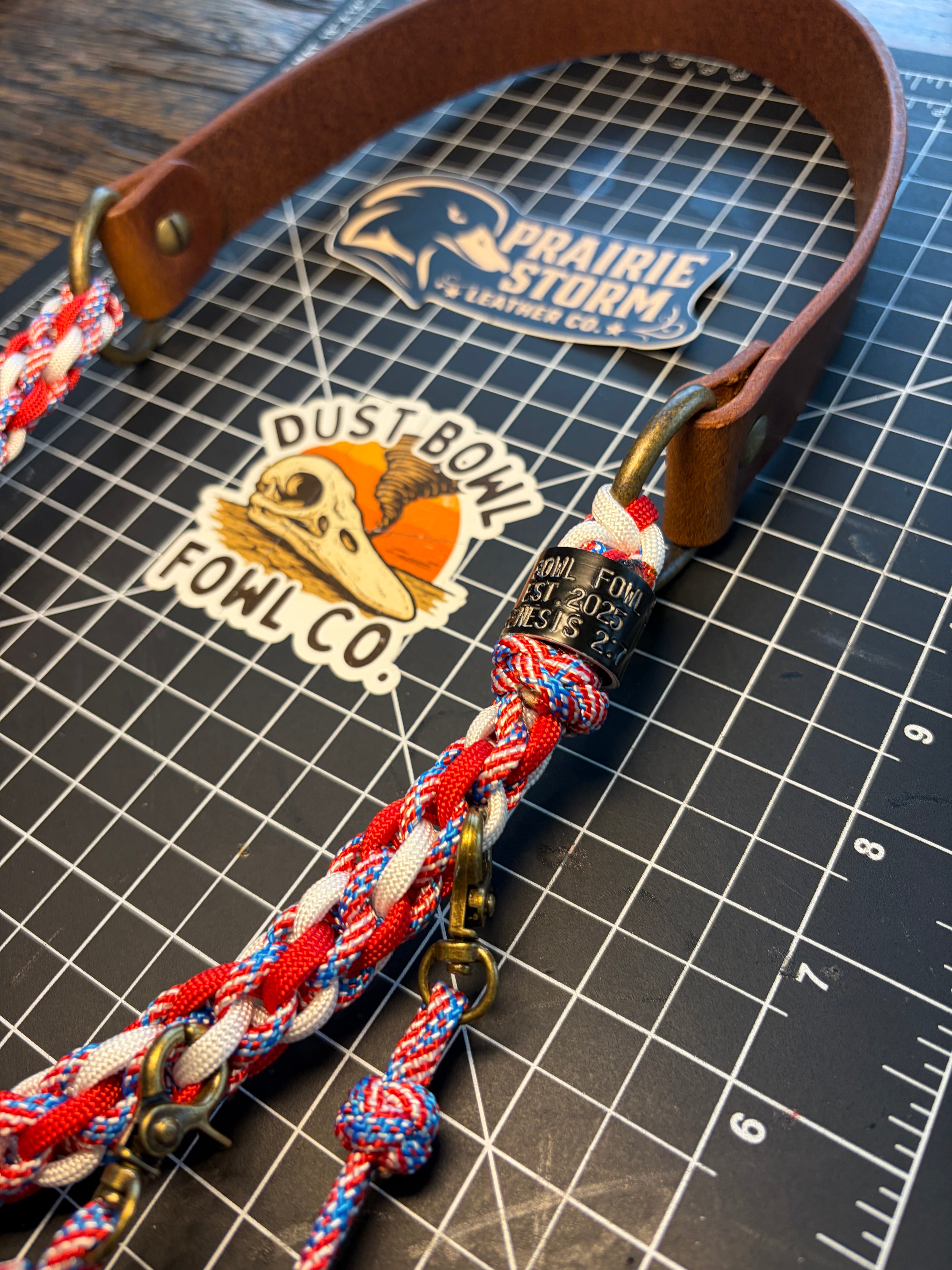 Leather x Half Round Lanyard - Screamin Eagle
