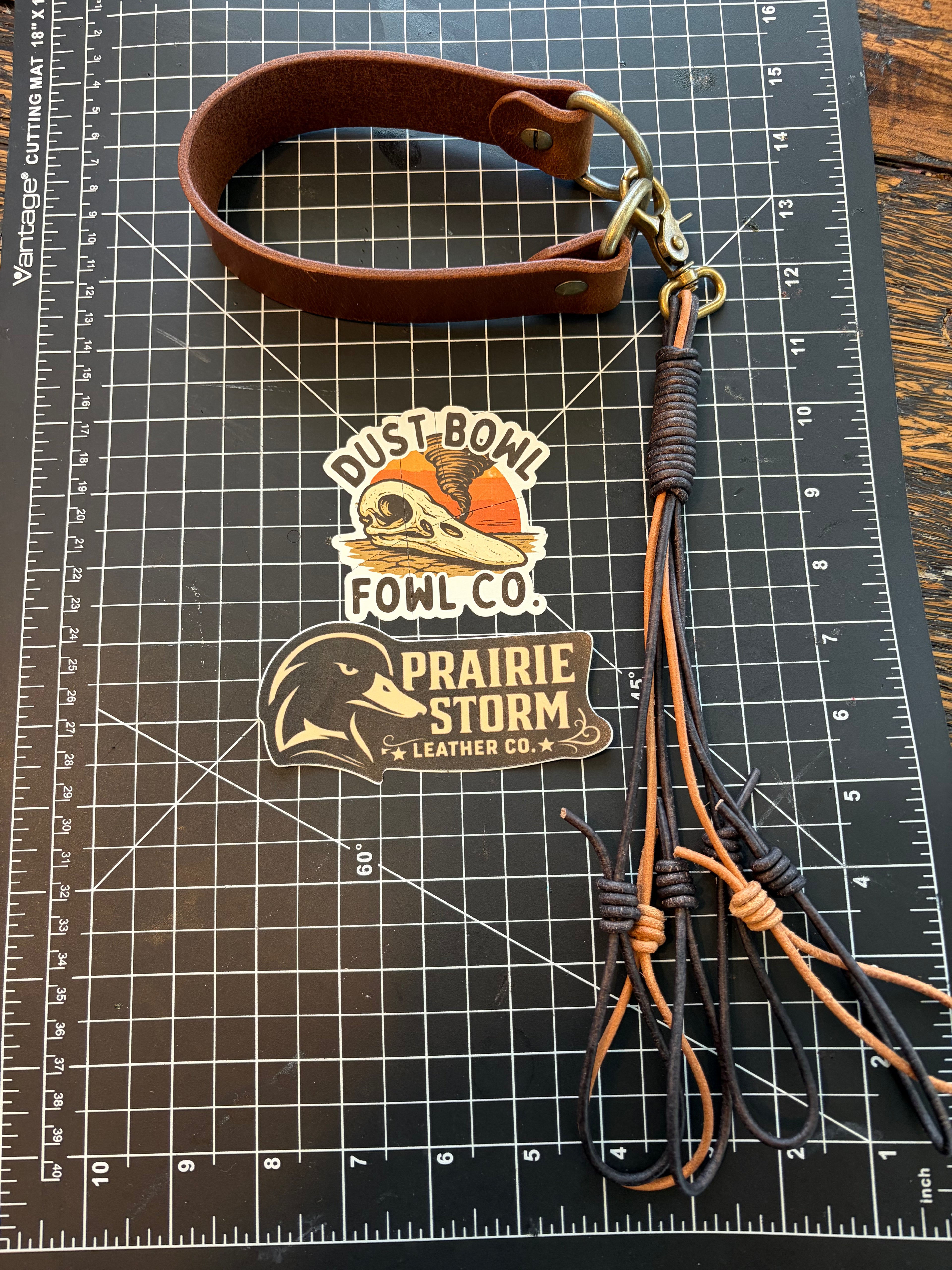 Leather Handle Duck Tote - Natural