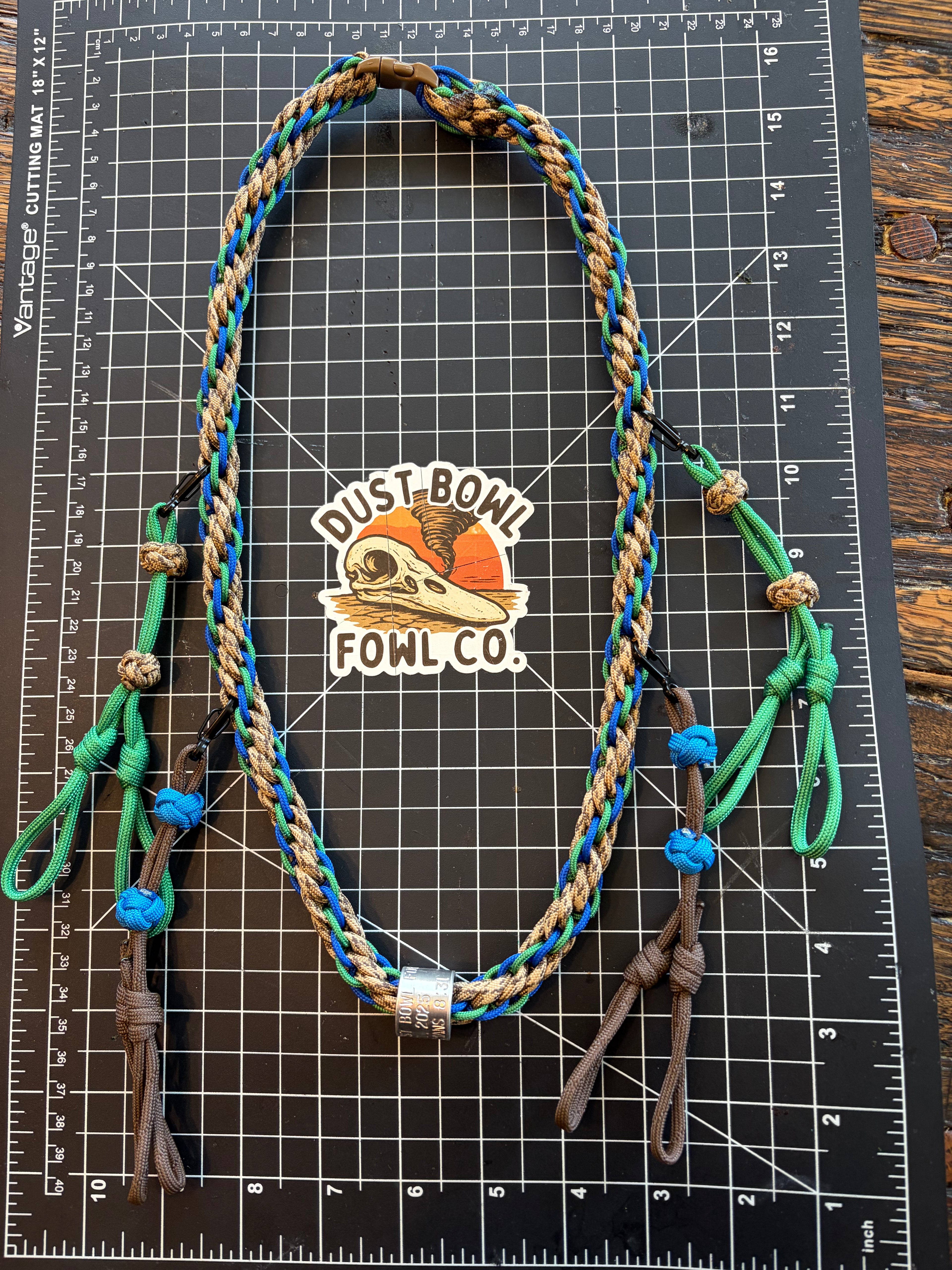 Shorty Round Braid Thin Line - Green Head