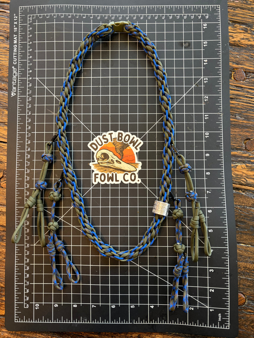 Shorty Round Braid Thin Line - Blue Olive