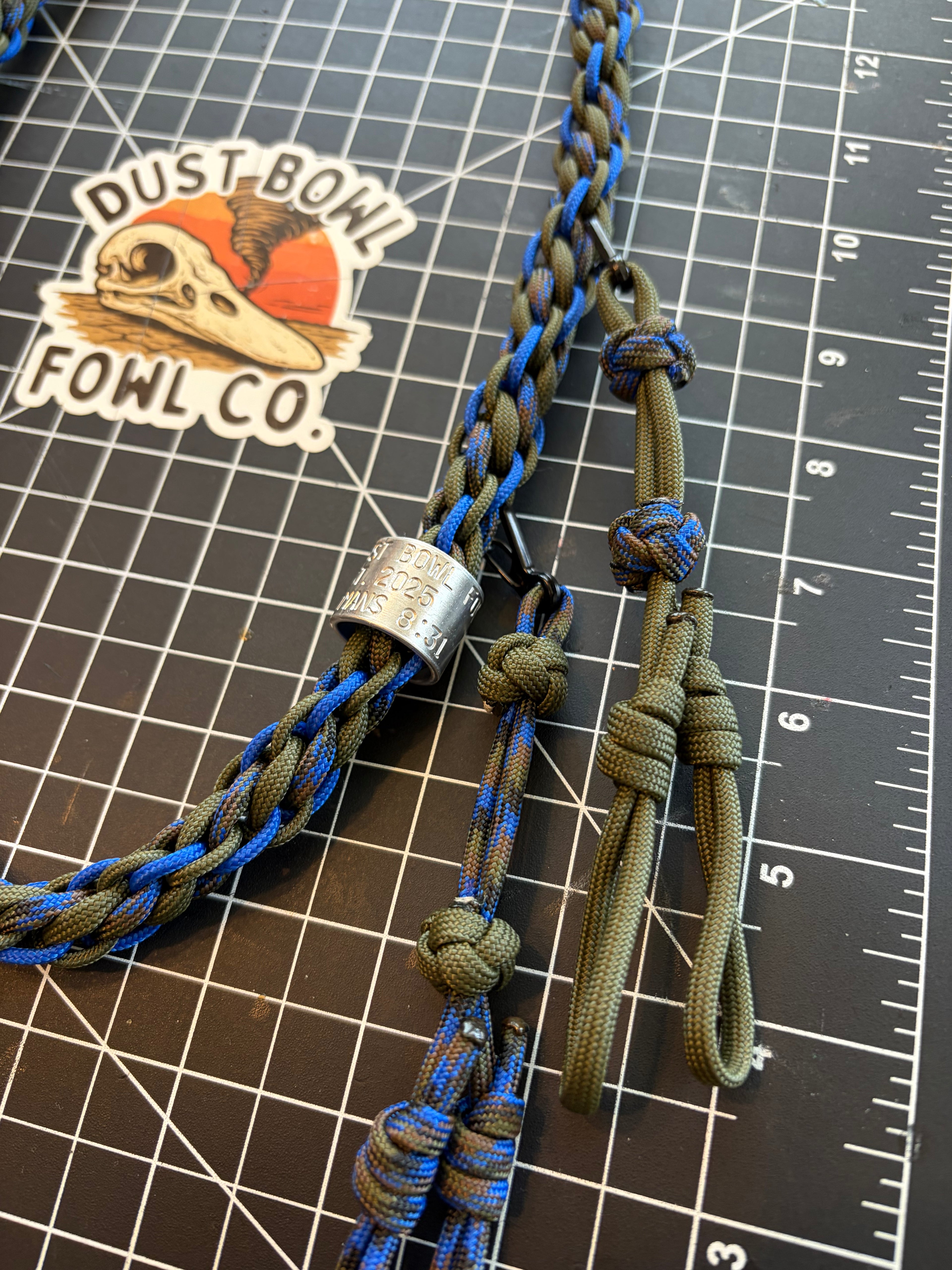 Shorty Round Braid Thin Line - Blue Olive