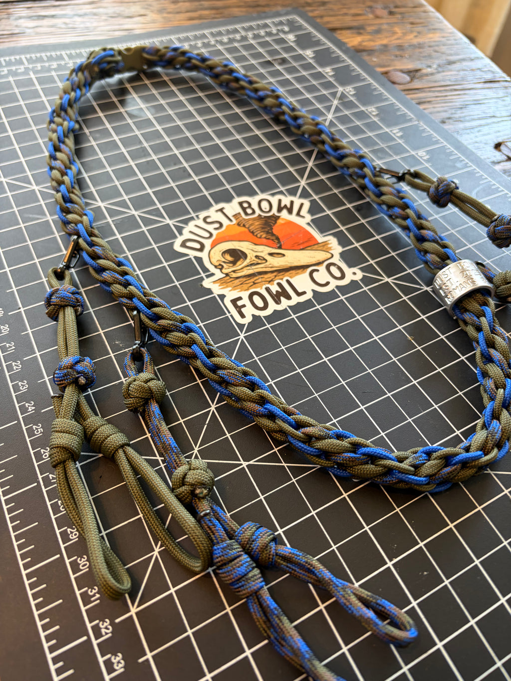 Shorty Round Braid Thin Line - Blue Olive