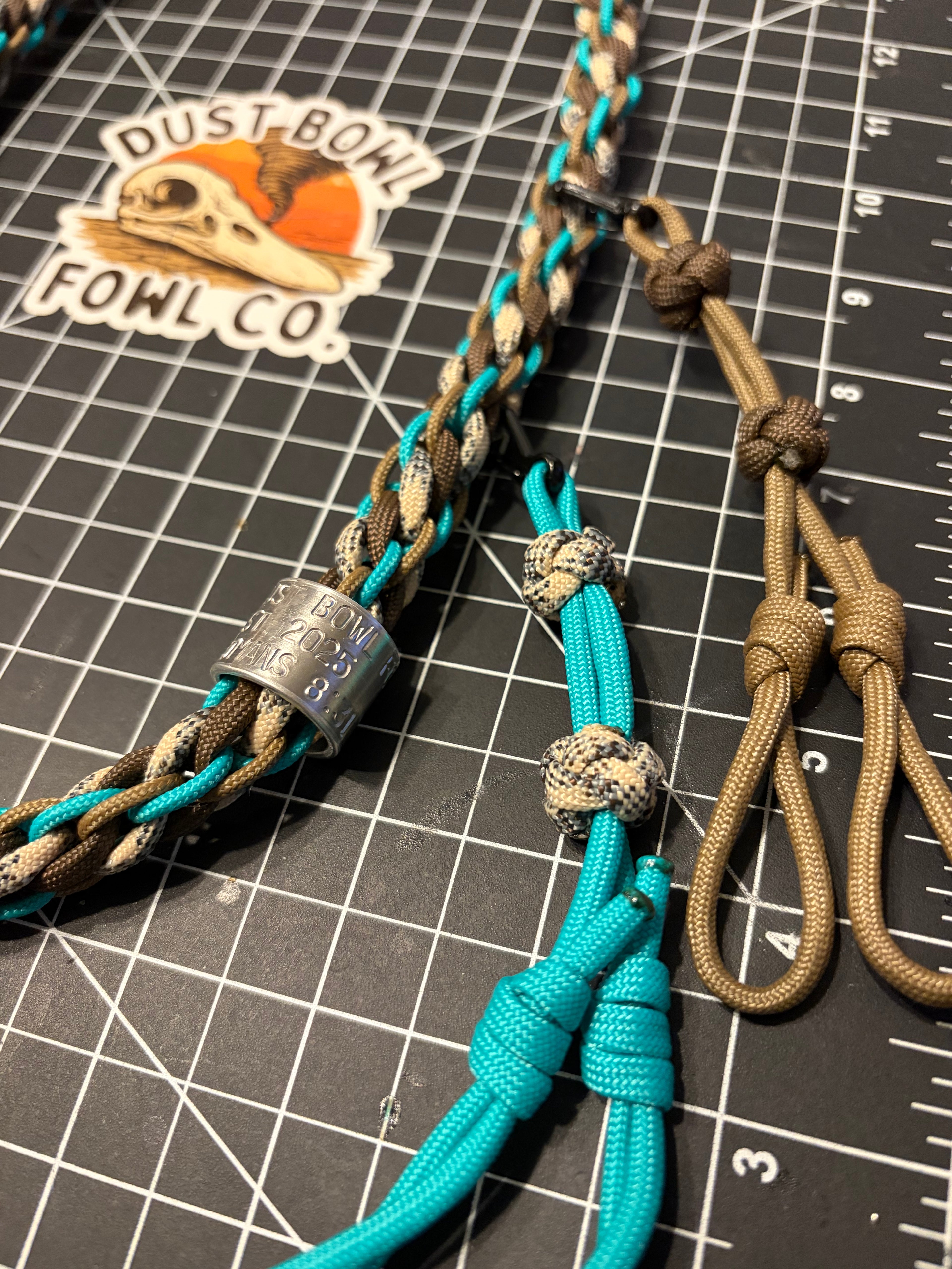 Shorty Round Braid Thin Line - Western Teal