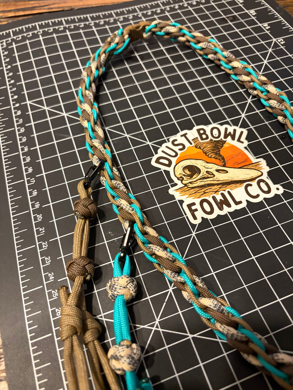 Shorty Round Braid Thin Line - Western Teal