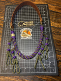 Leather x Half Round Lanyard - Purple ODG